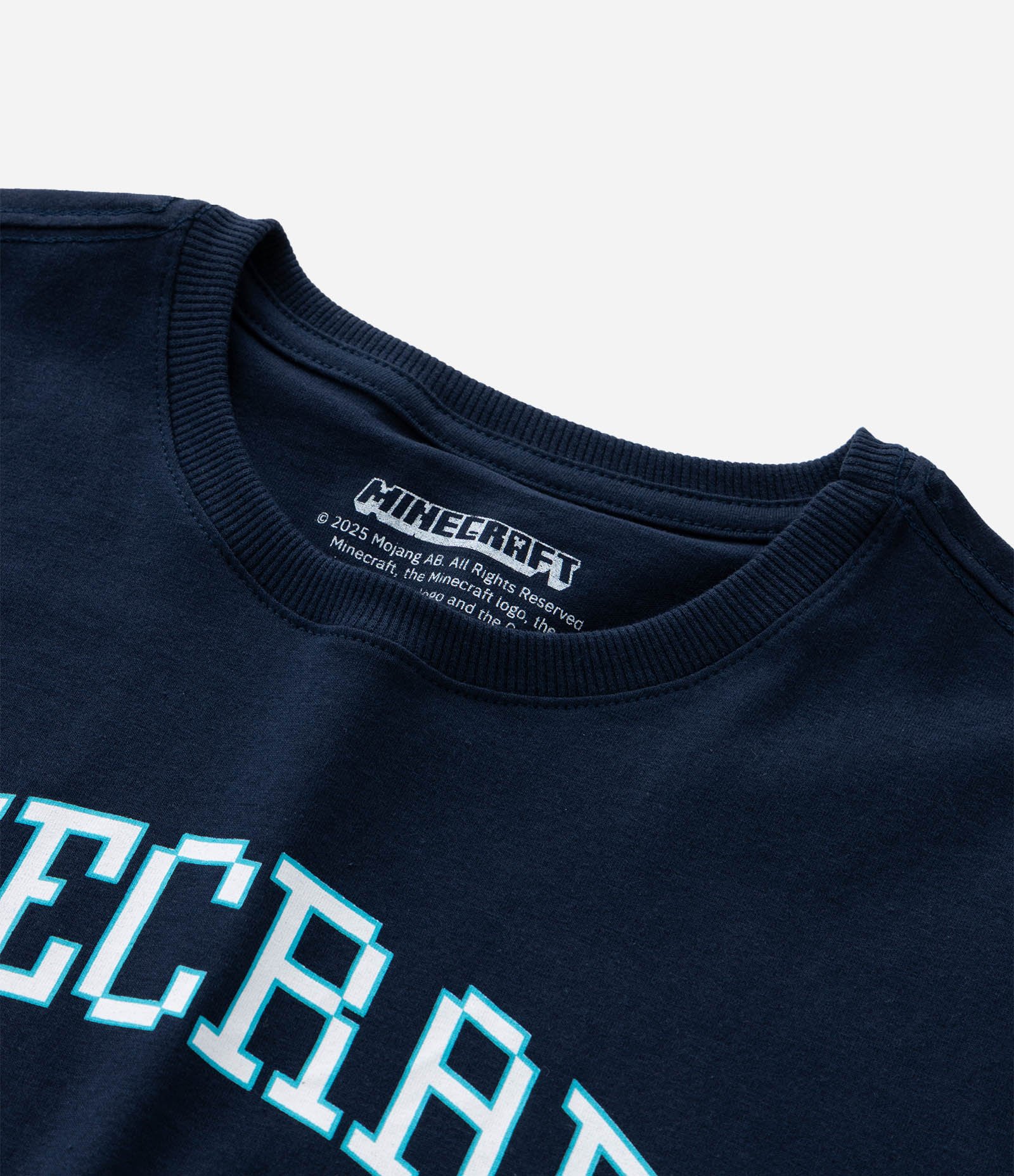 Camiseta Infantil com Estampa Neon Minecraft - Tam 5 a 14 Anos Azul 4