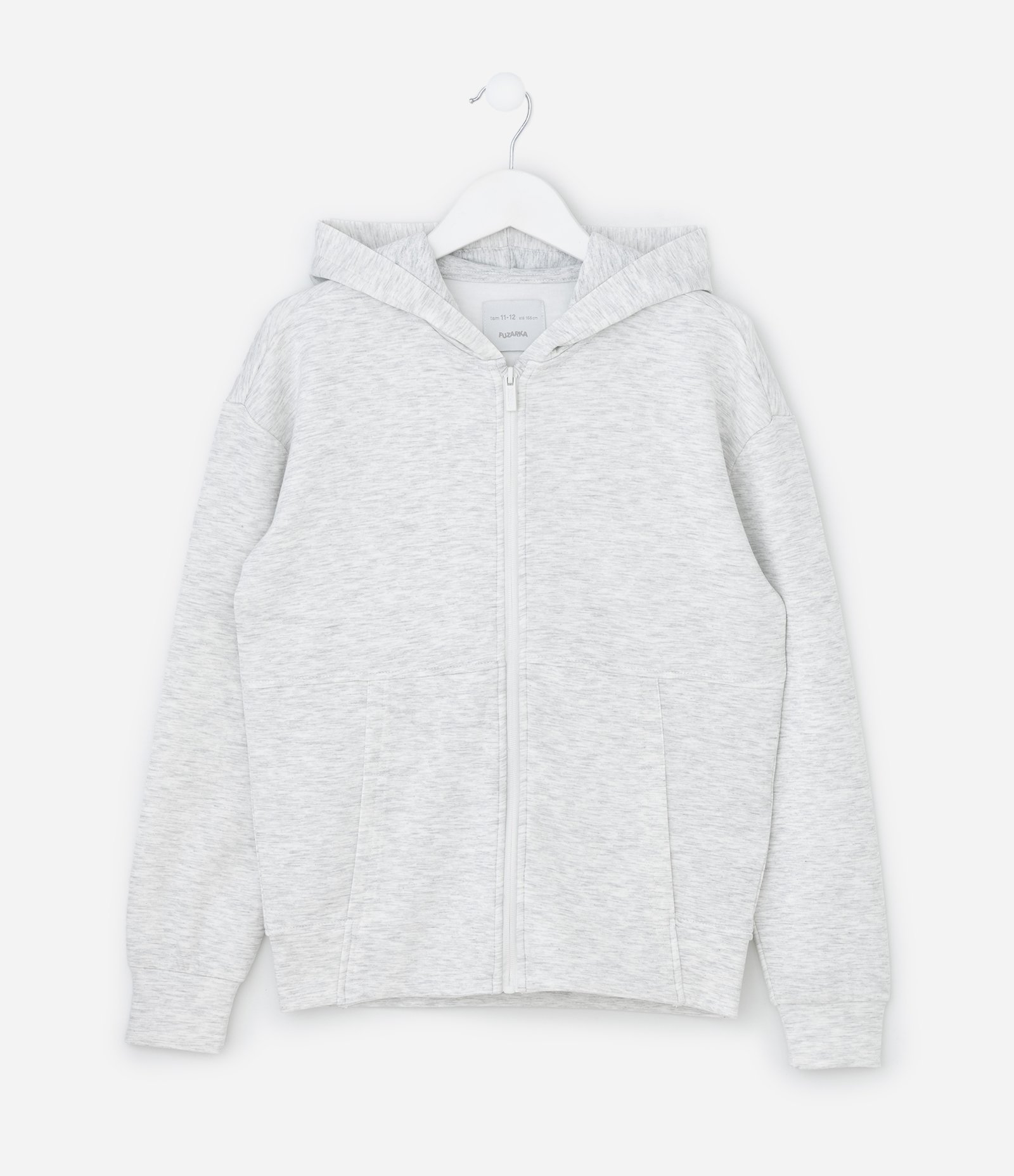 Jaqueta Infantil com Capuz e Zíper - Tam 5 A 14 Anos Cinza 1