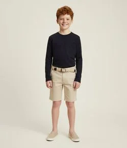 Camiseta Infantil Relaxed com Bolsinho – Tam 5 a 14 Anos