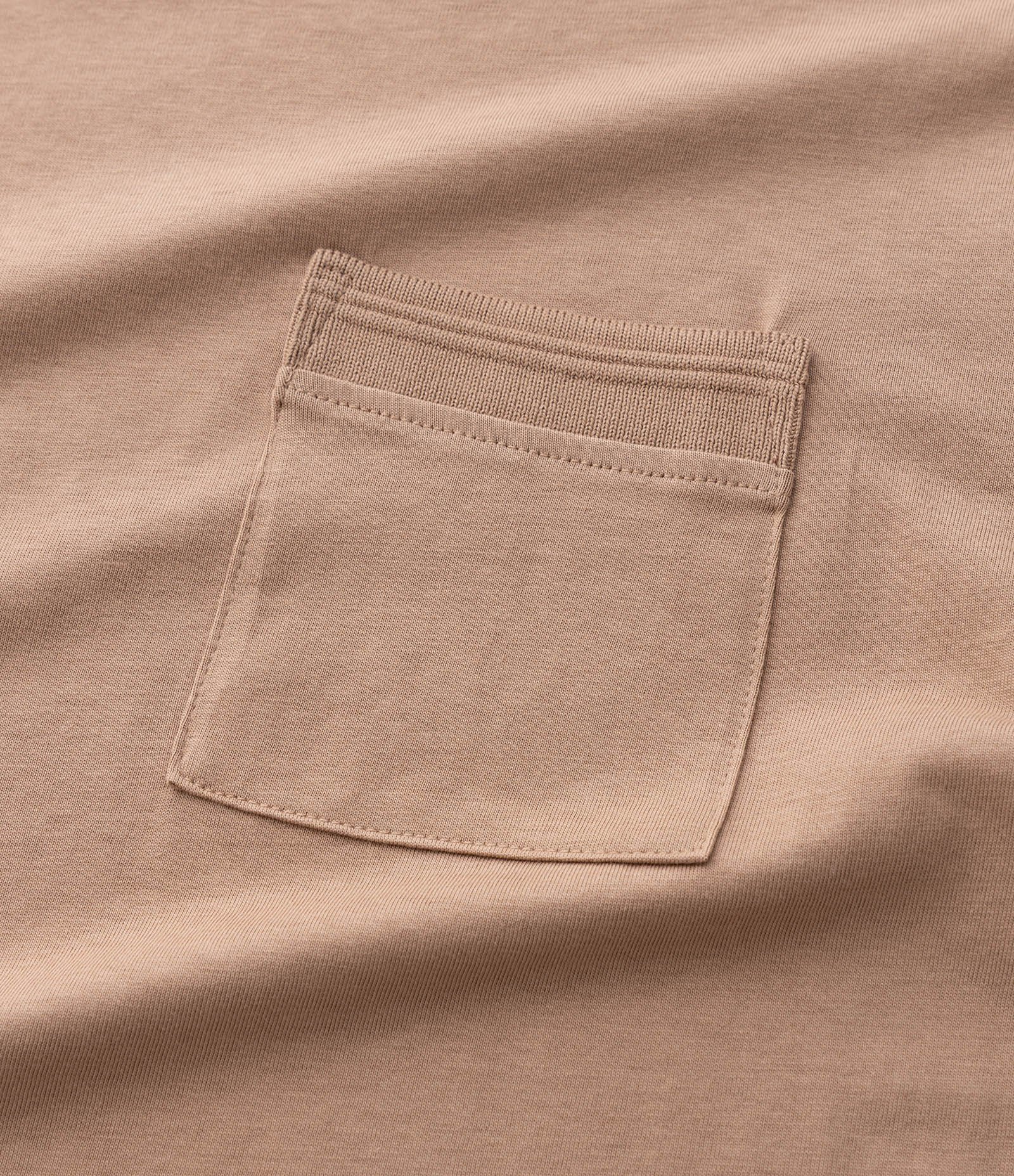 Camiseta Infantil Relaxed com Bolsinho – Tam 5 a 14 Anos Bege Escuro 6