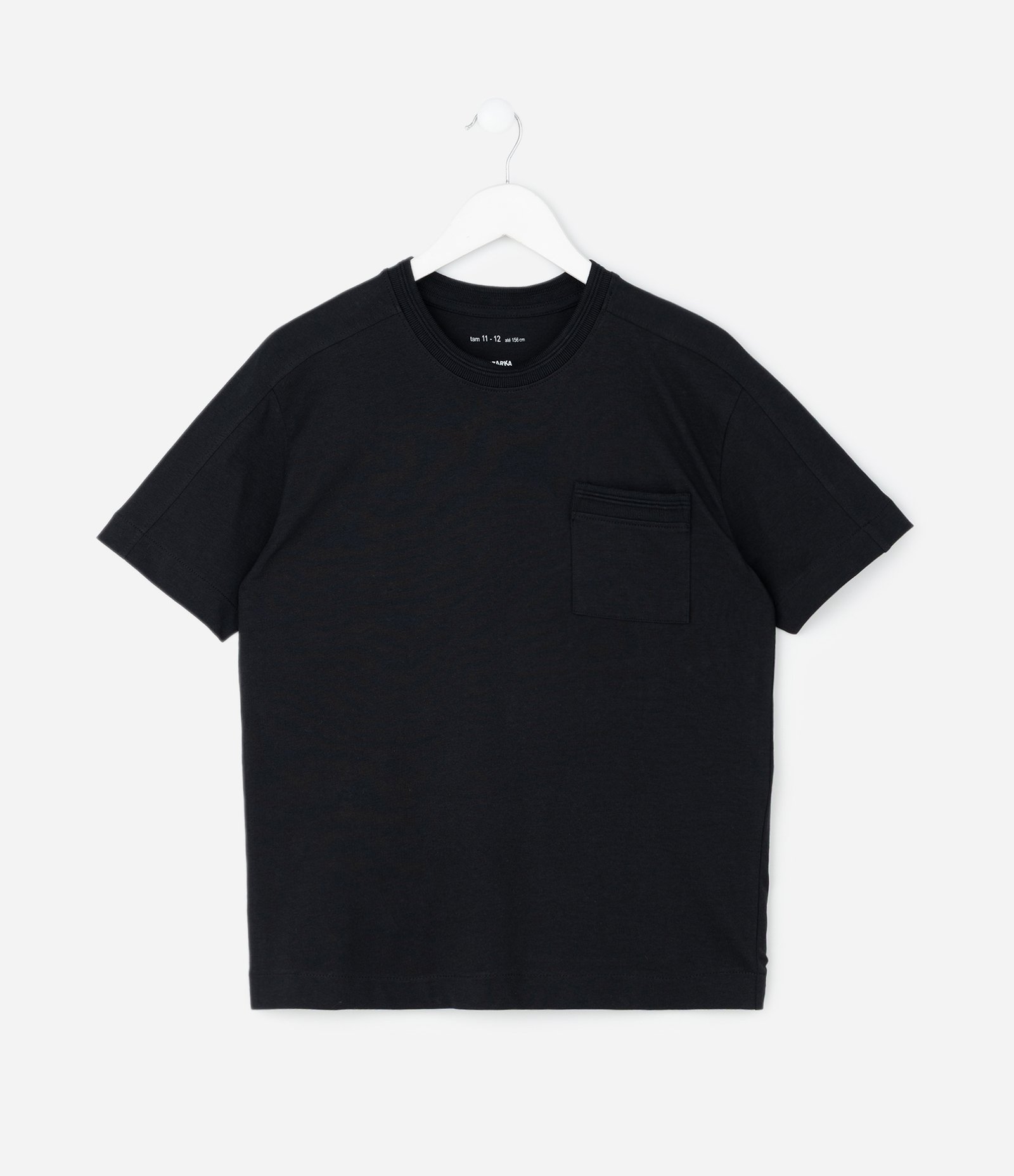 Camiseta Infantil Regula com Bolsinho – Tam 5 a 14 Anos Preto 1