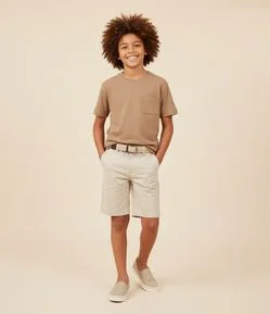 Camiseta Infantil Regula com Bolsinho – Tam 5 a 14 Anos