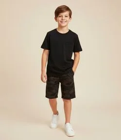 Camiseta Infantil Regula com Bolsinho – Tam 5 a 14 Anos