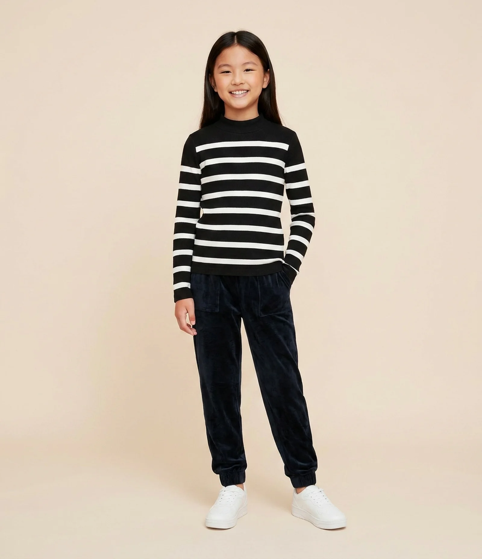 Calça Infantil Jogger com Cós Funcional – Tam 5 a 14 Anos Preto 1