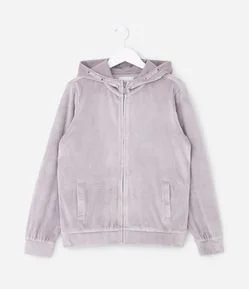 Jaqueta Infantil com Capuz e Bolsos – Tam 5 a 14 Anos