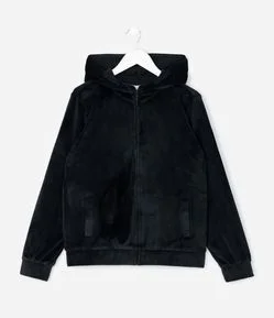 Jaqueta Infantil com Capuz e Bolsos – Tam 5 a 14 Anos