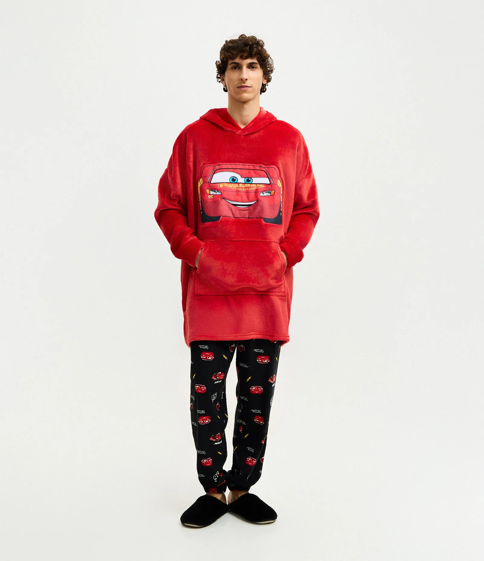 Pijama Longo com Felpa Relâmpago McQueen Carros Vermelho 2