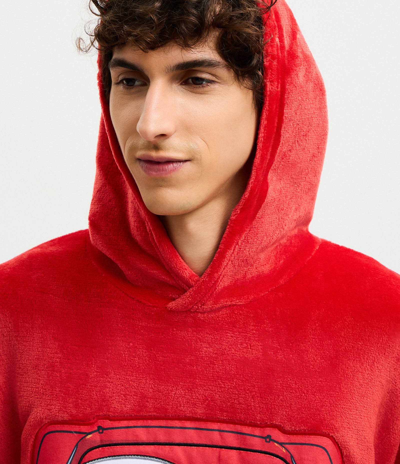 Pijama Longo com Felpa Relâmpago McQueen Carros Vermelho 3