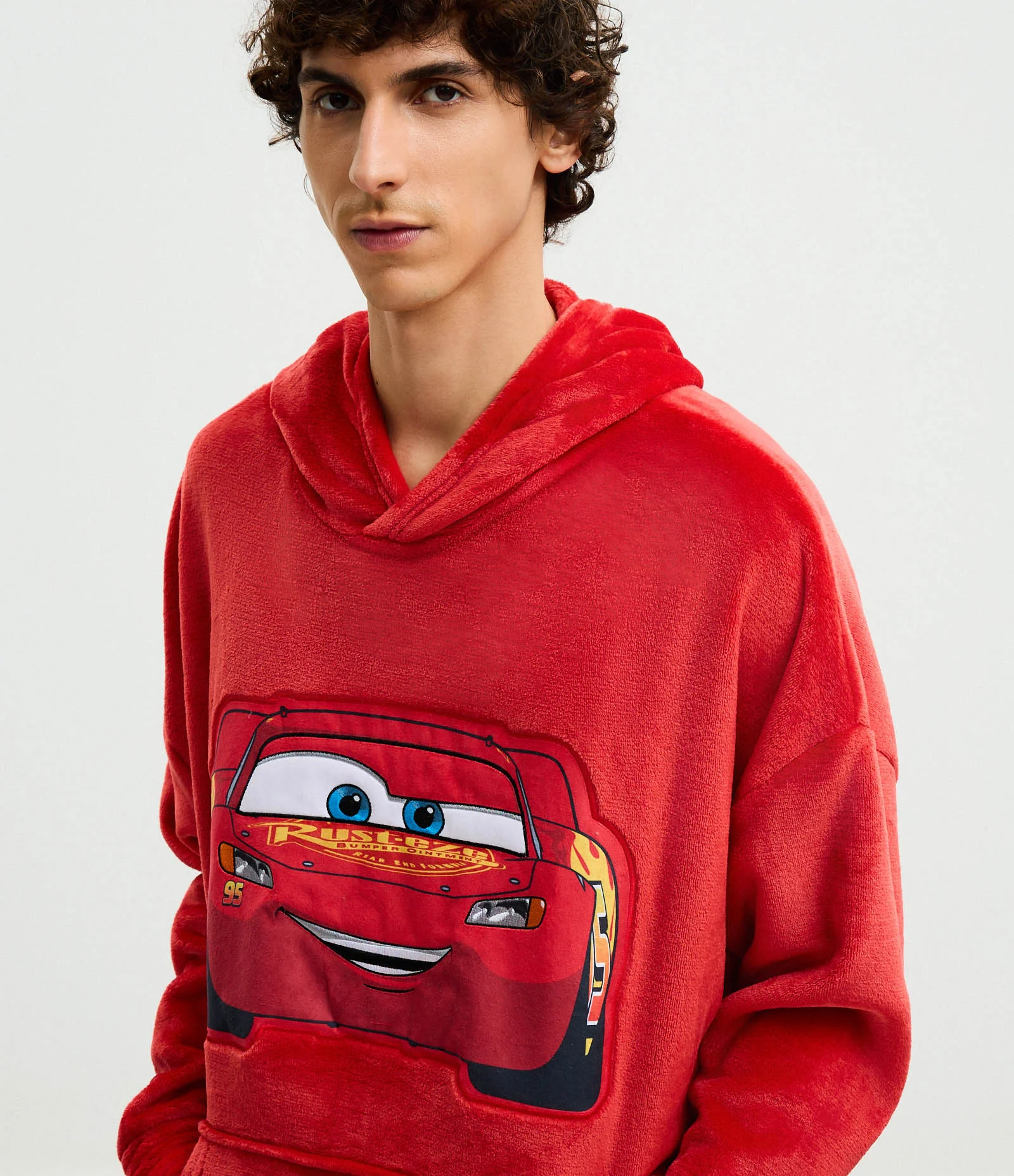 Pijama Longo com Felpa Relâmpago McQueen Carros Vermelho 4