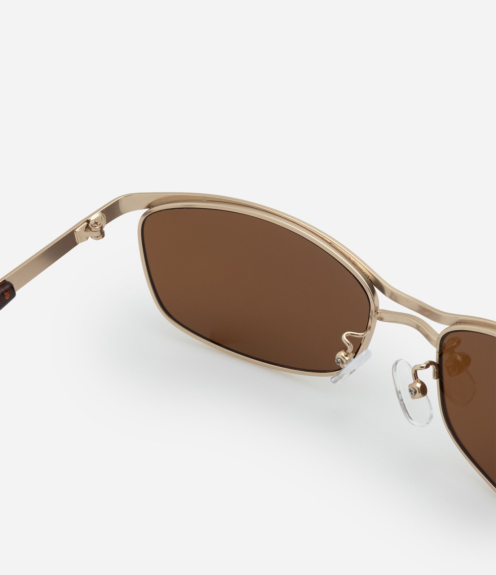Óculos de Sol Redondo com Hastes Finas Dourado 3
