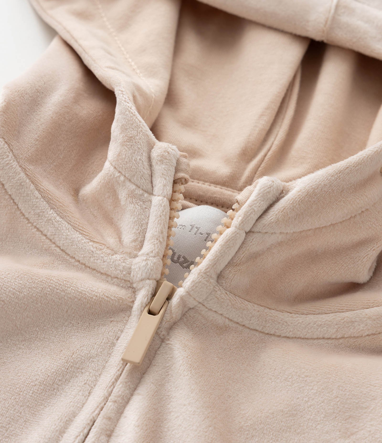 Jaqueta Infantil com Capuz e Bolsos – Tam 5 a 14 Anos Bege Claro 8