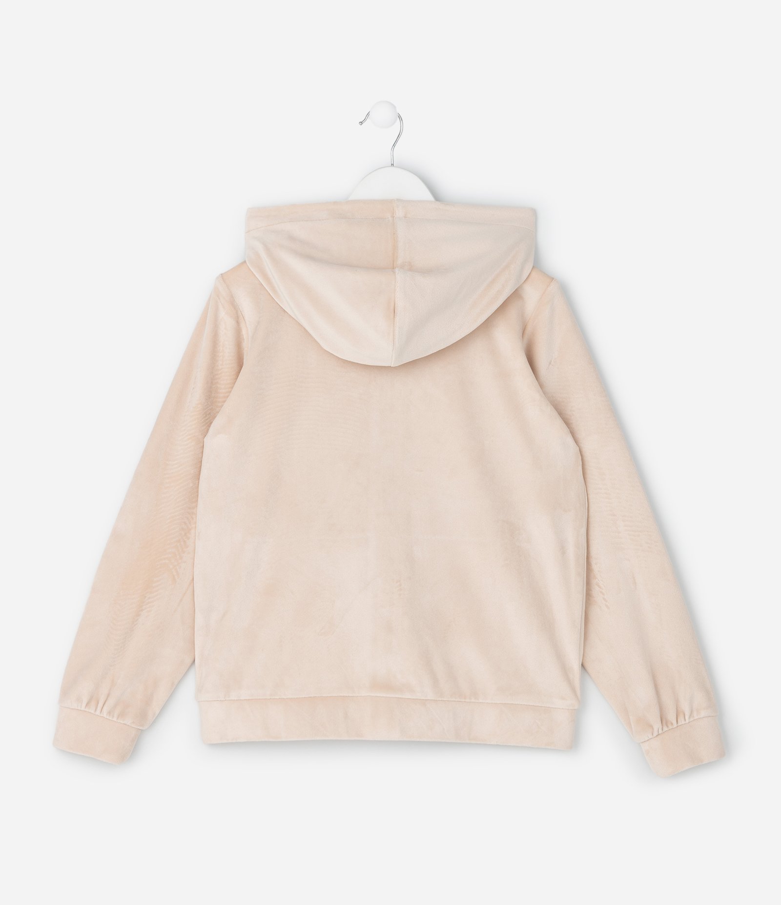 Jaqueta Infantil com Capuz e Bolsos – Tam 5 a 14 Anos Bege Claro 2