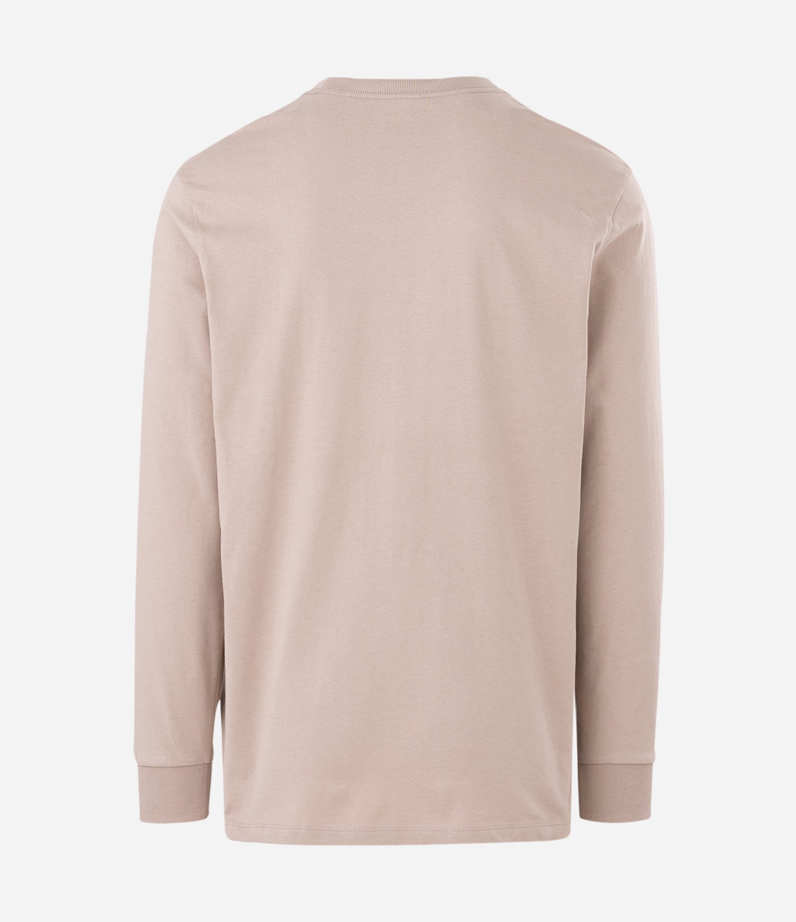 Camiseta Comfort em Algodão com Manga Longa Bege 3