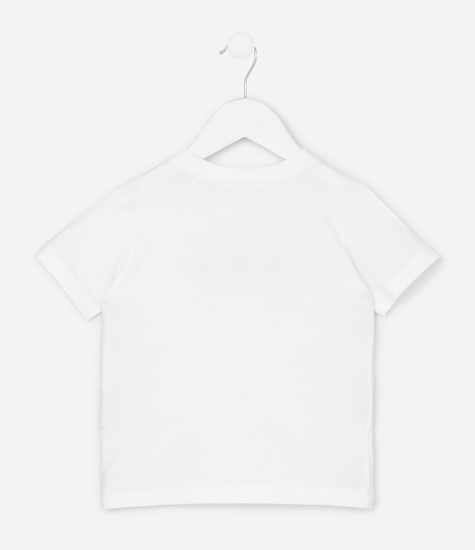 Camiseta Infantil com Estampa Ícones do Mar - Tam 1 a 6 Anos Branco 2
