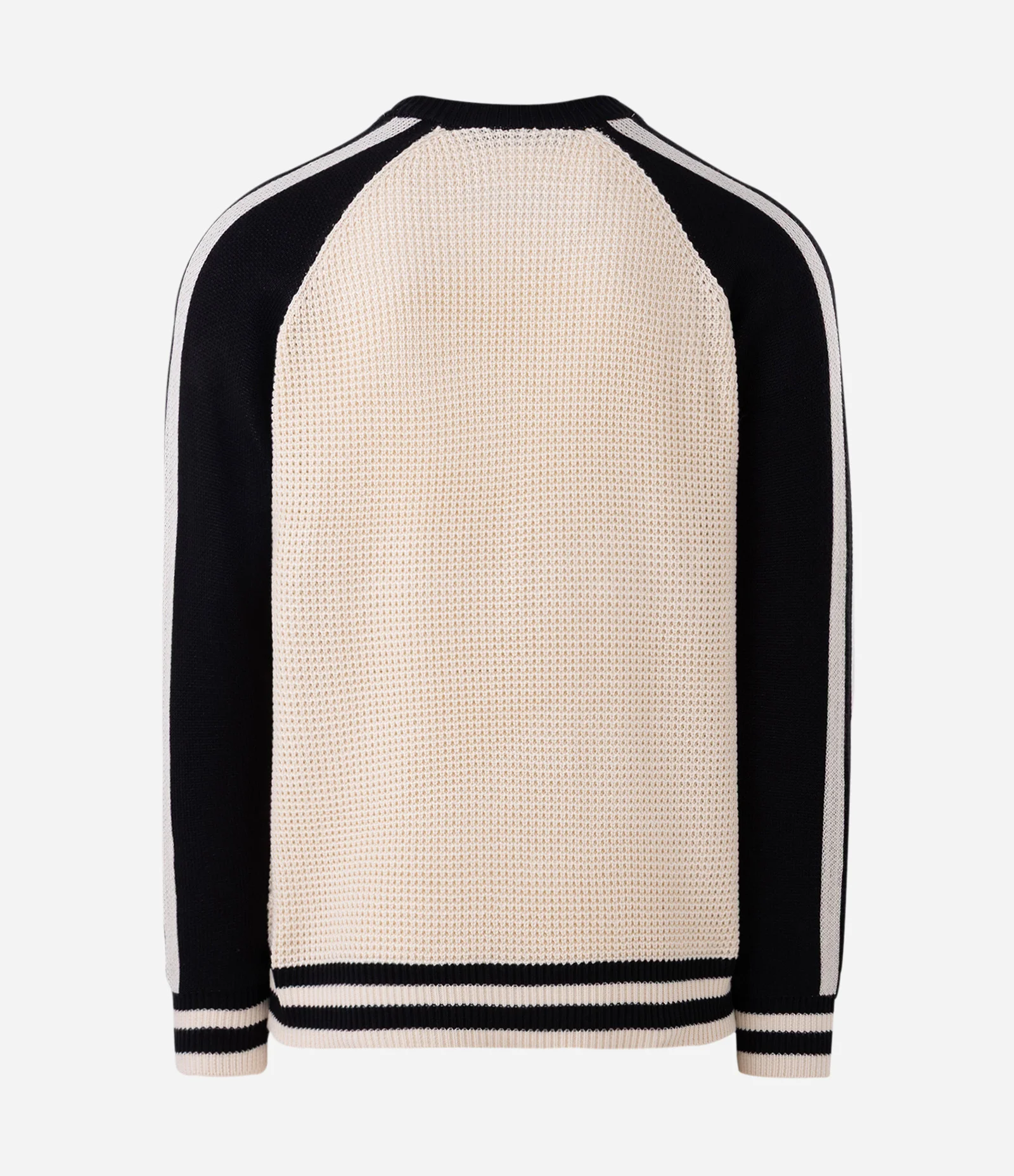 Suéter Boxy em Tricô com Lettering Untitled e Listras nas Mangas e Barra Branco 6