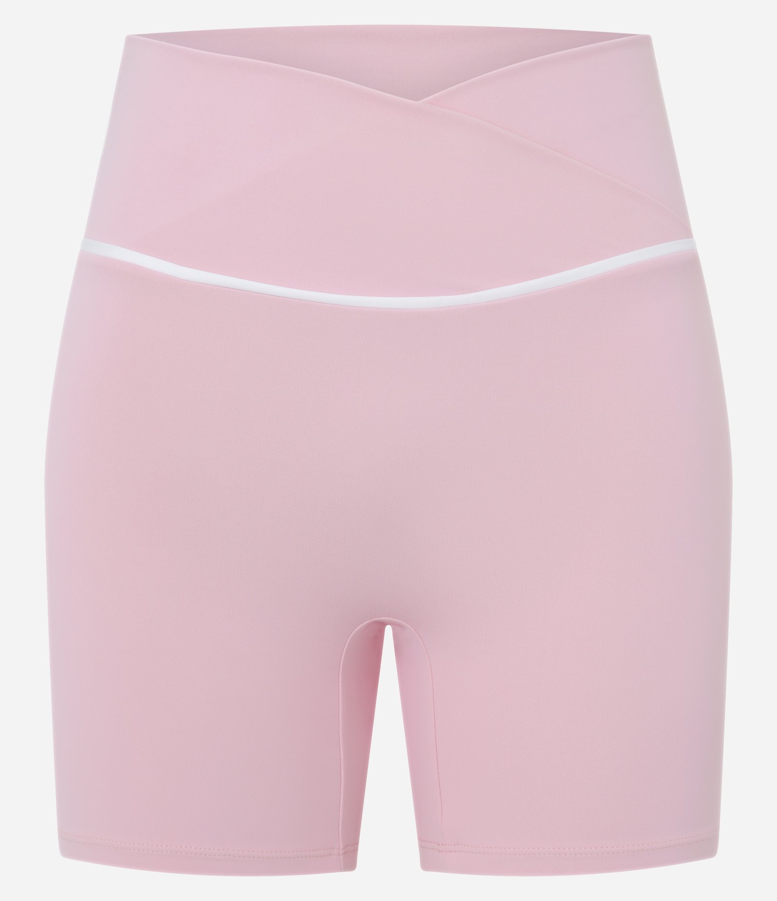 Bermuda Crossfiteira em Microfibra com Cós Transpassado Rosa 5