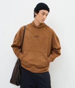 Blusão em Suede com Lettering Legacy