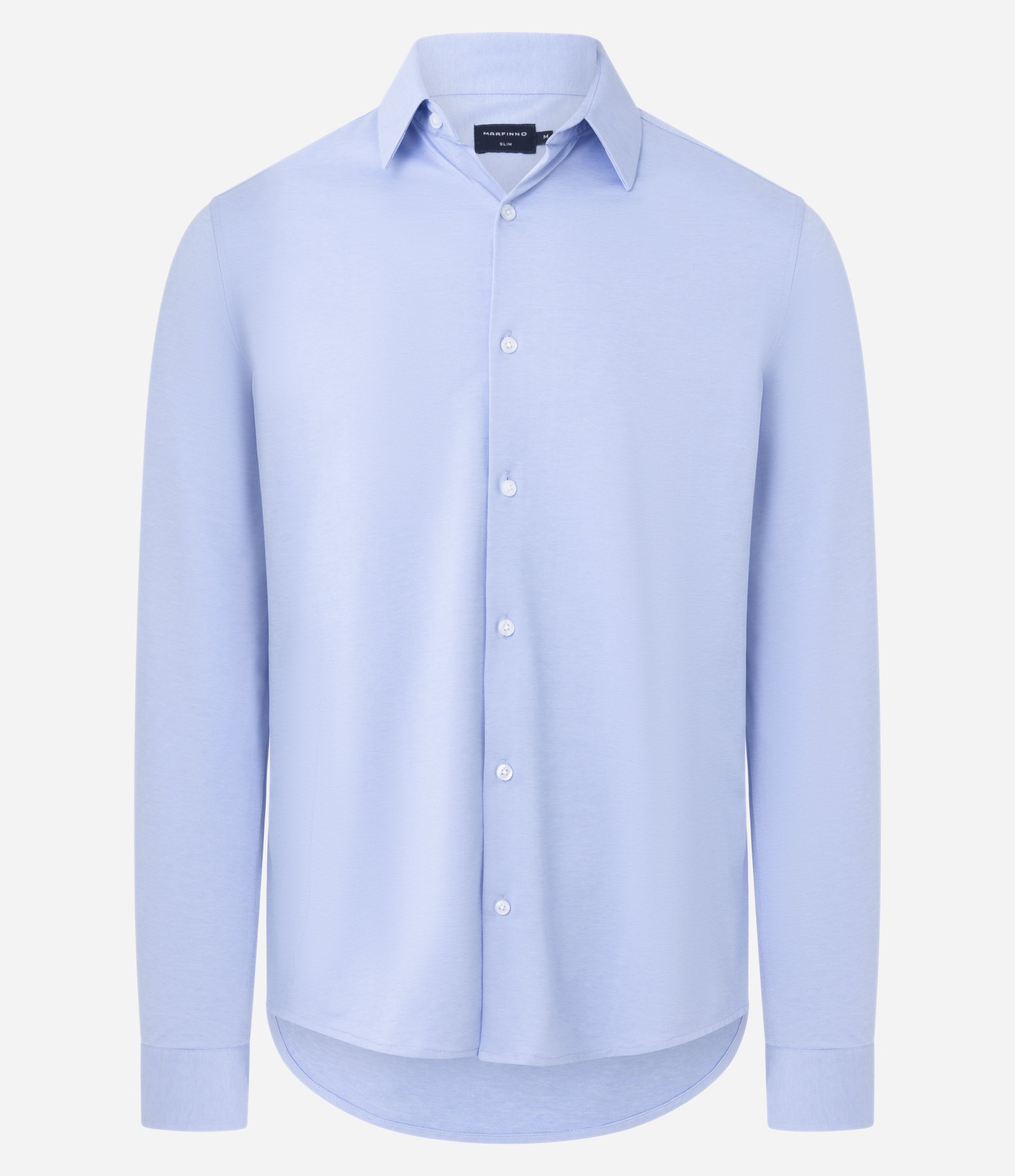 Camisa Slim em Algodão Performance Easy Care Azul 1