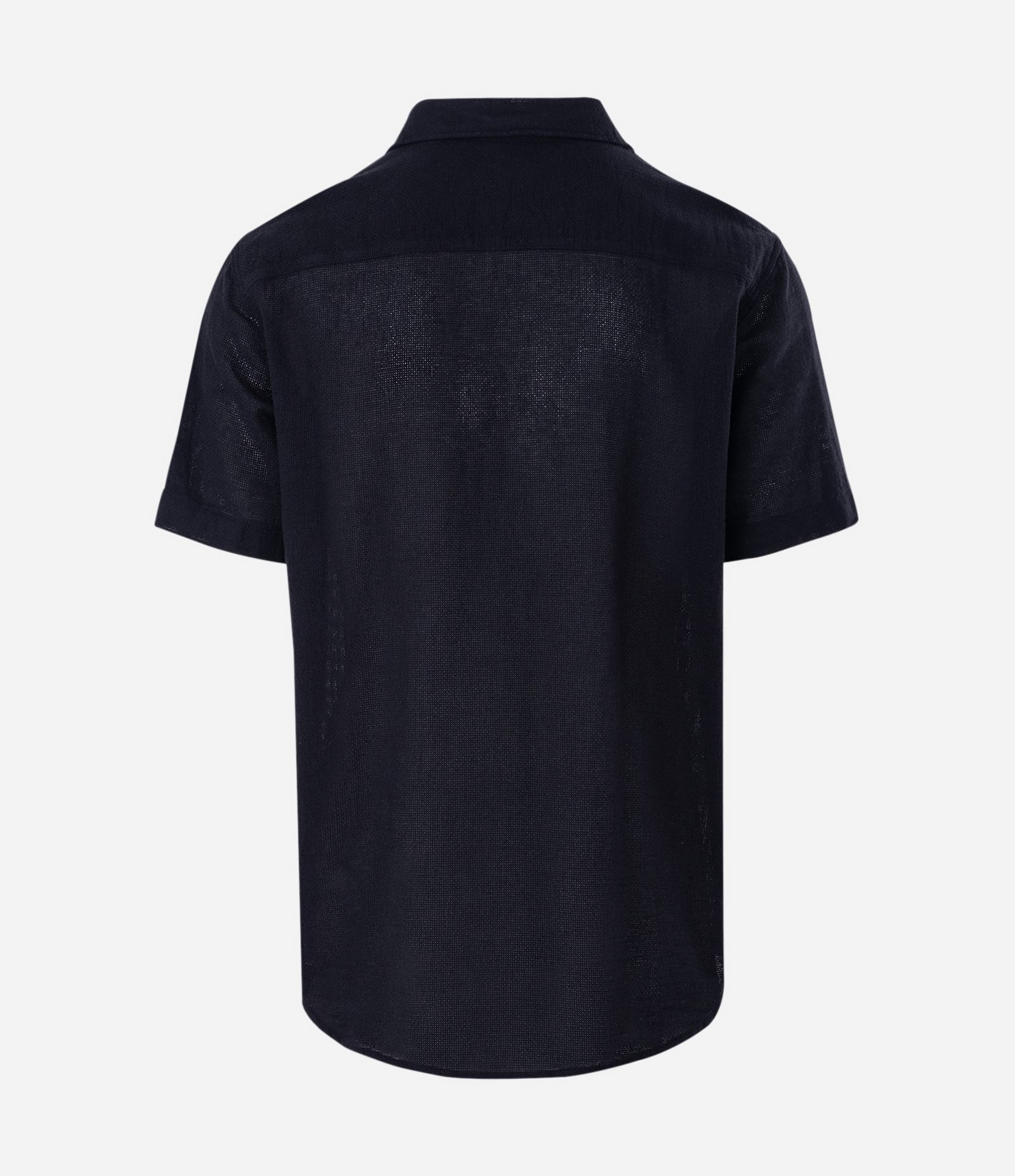Camisa Comfort em Algodão com Textura Preto 6