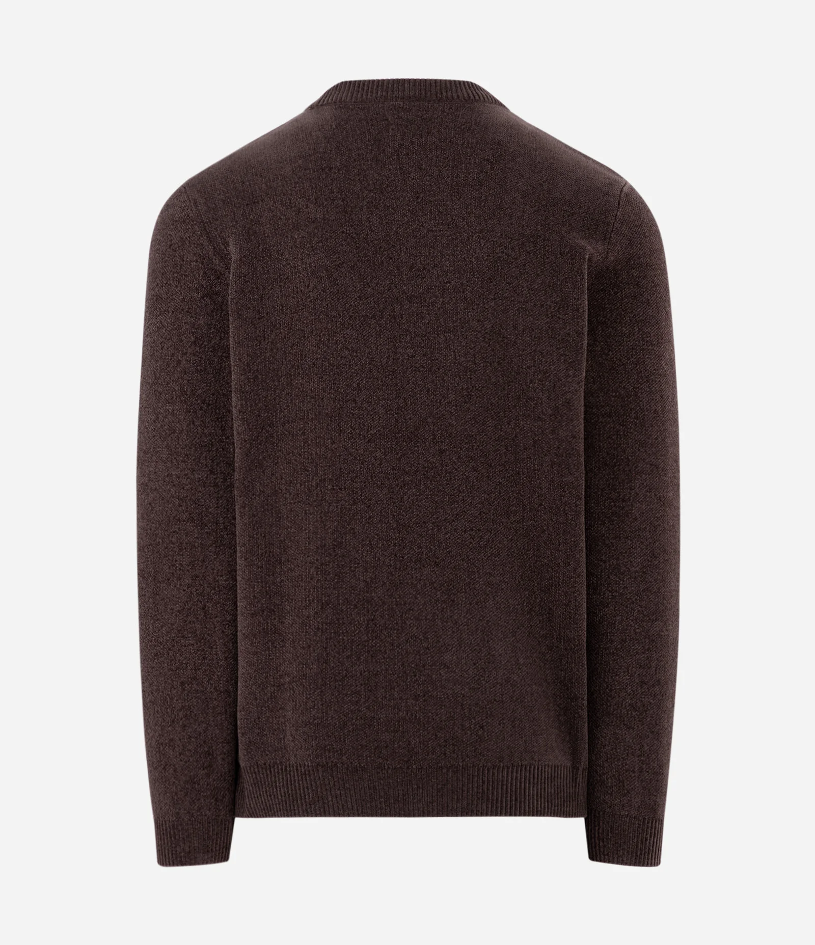 Suéter Básico em Fleece com Felpa Texturizado Marrom Escuro 2