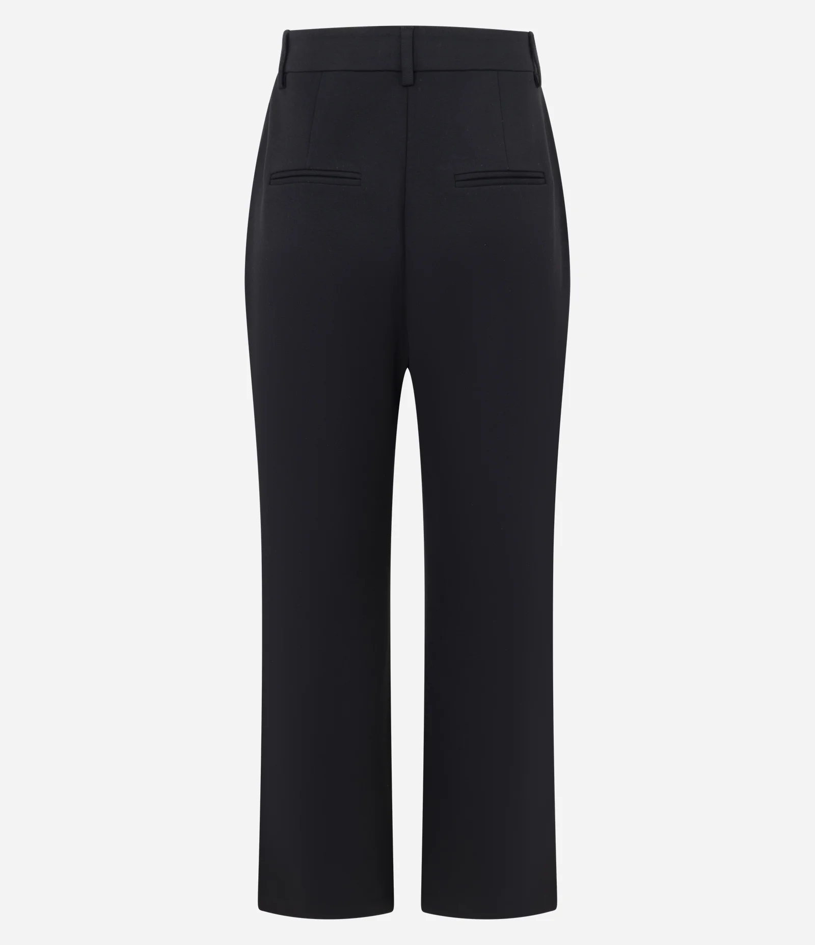 Calça Reta em Ponto Roma com Pregas Preto 7