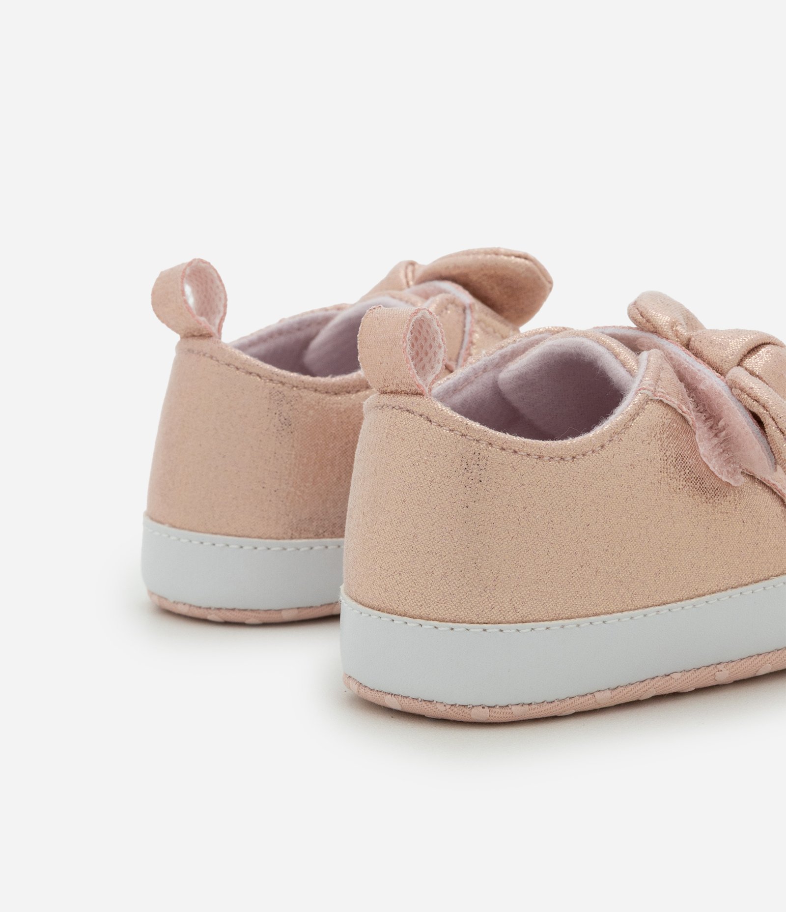 Tênis Infantil Texturizado com Laço Aplicado – Tam 15 a 19 Rosa Claro 2