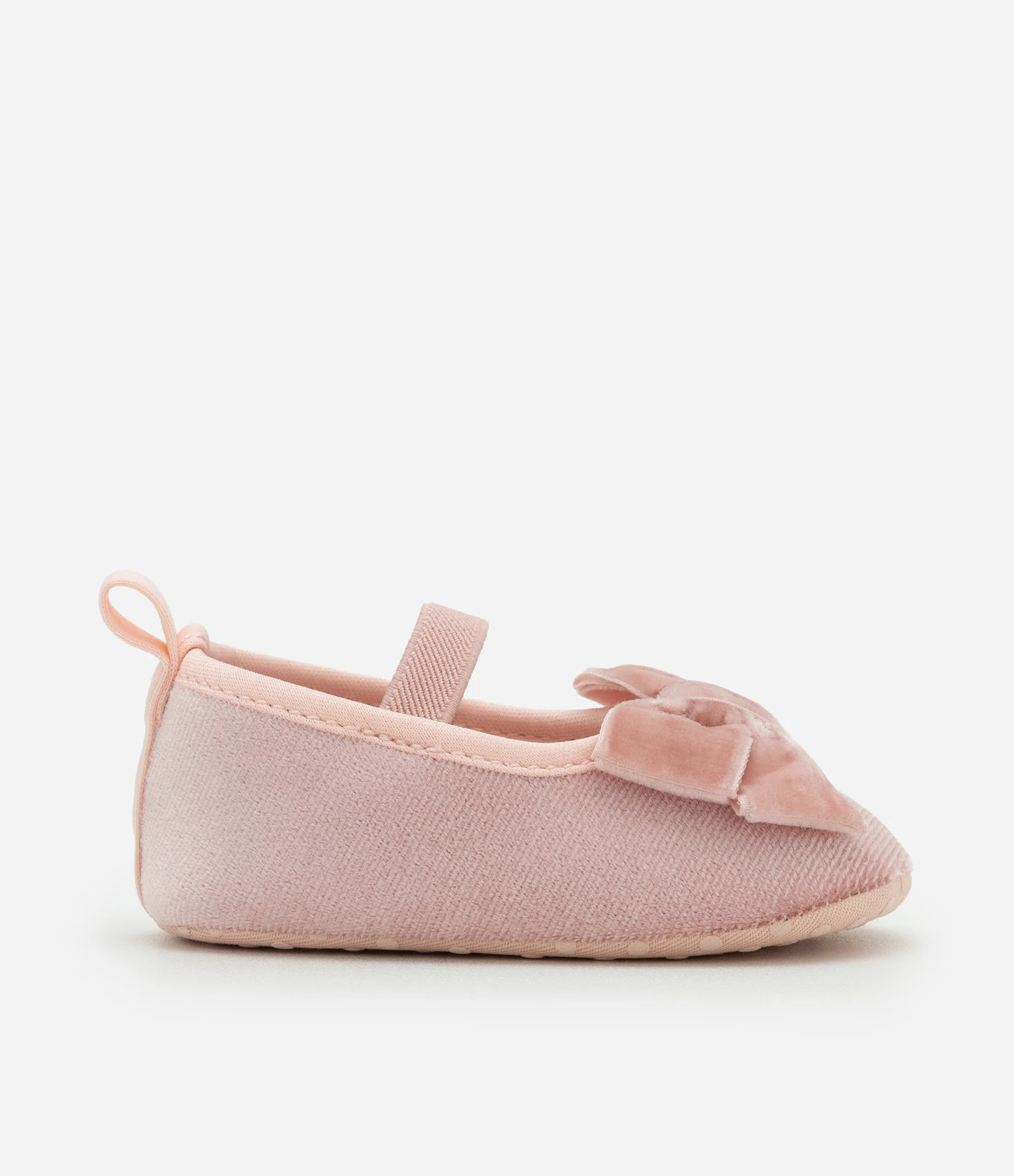 Sapatilha Infantil em Veludo com Laço Decorativo – Tam 15 a 19 Rosa 4