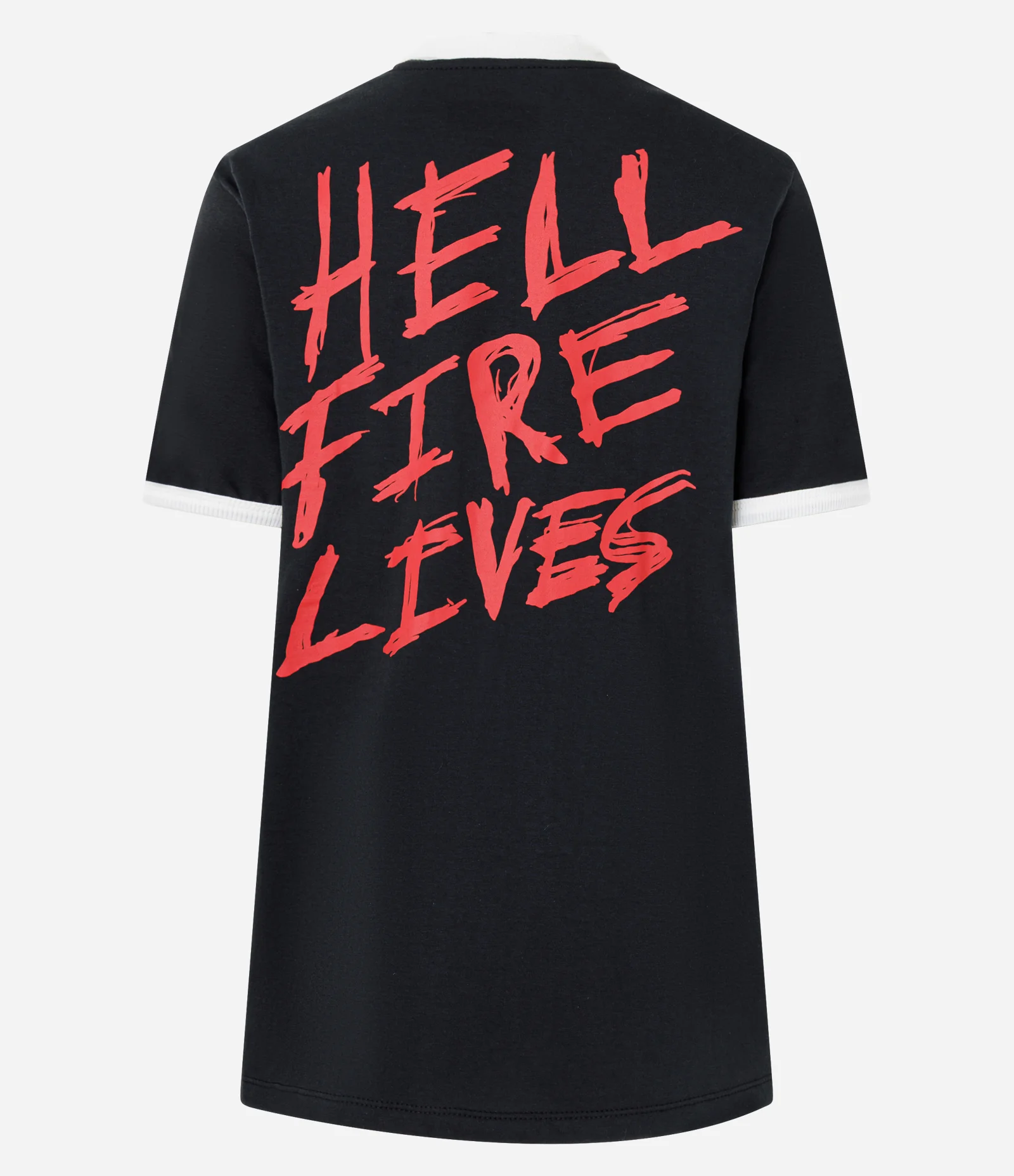 Camiseta T-shirt em Algodão com Estampa Hell Fire Club Preto 6