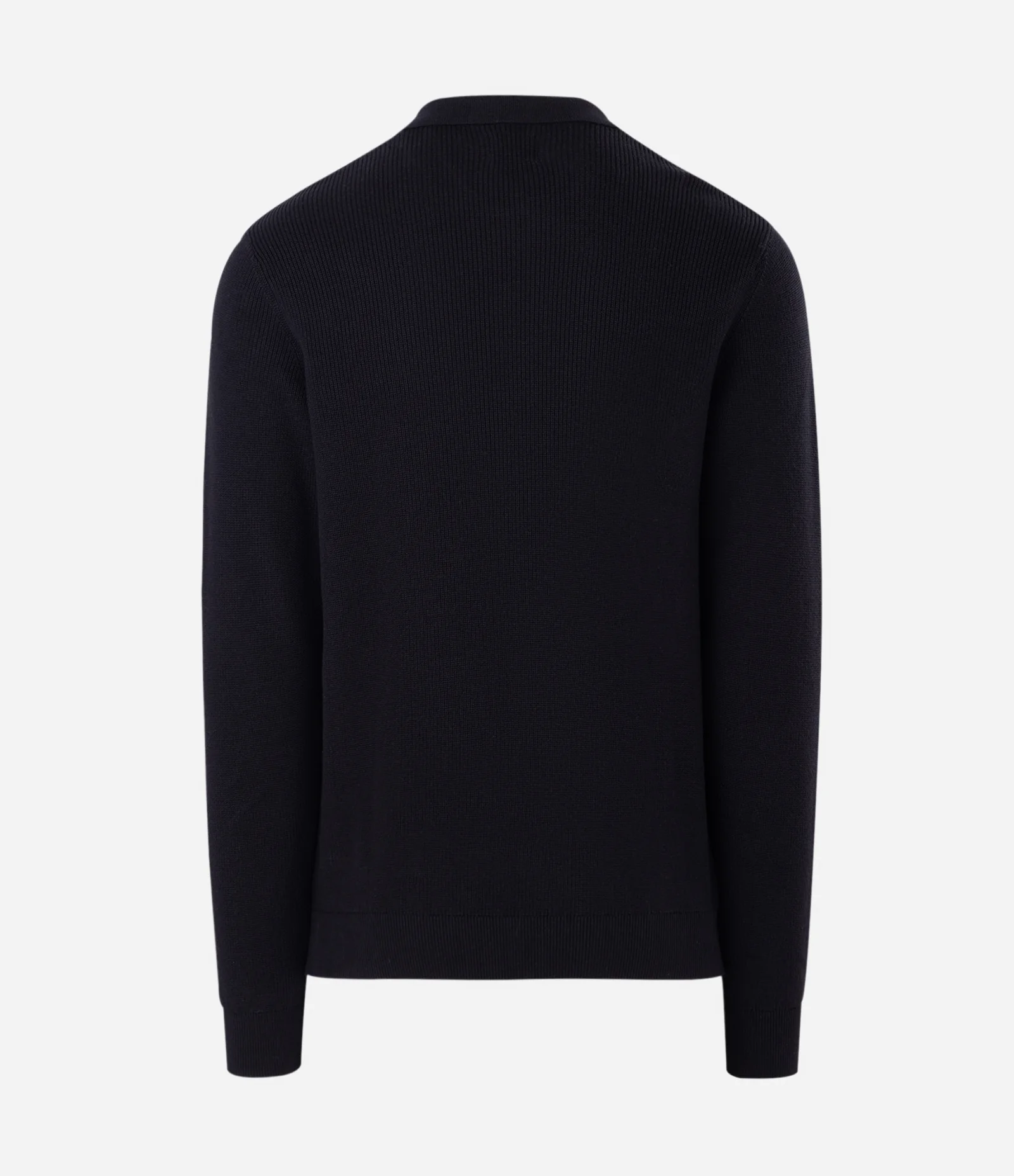 Suéter Texturizado com Gola Polo Preto 6