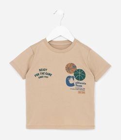 Camiseta Infantil com Estampa de basquete - Tam 1 a 6 Anos
