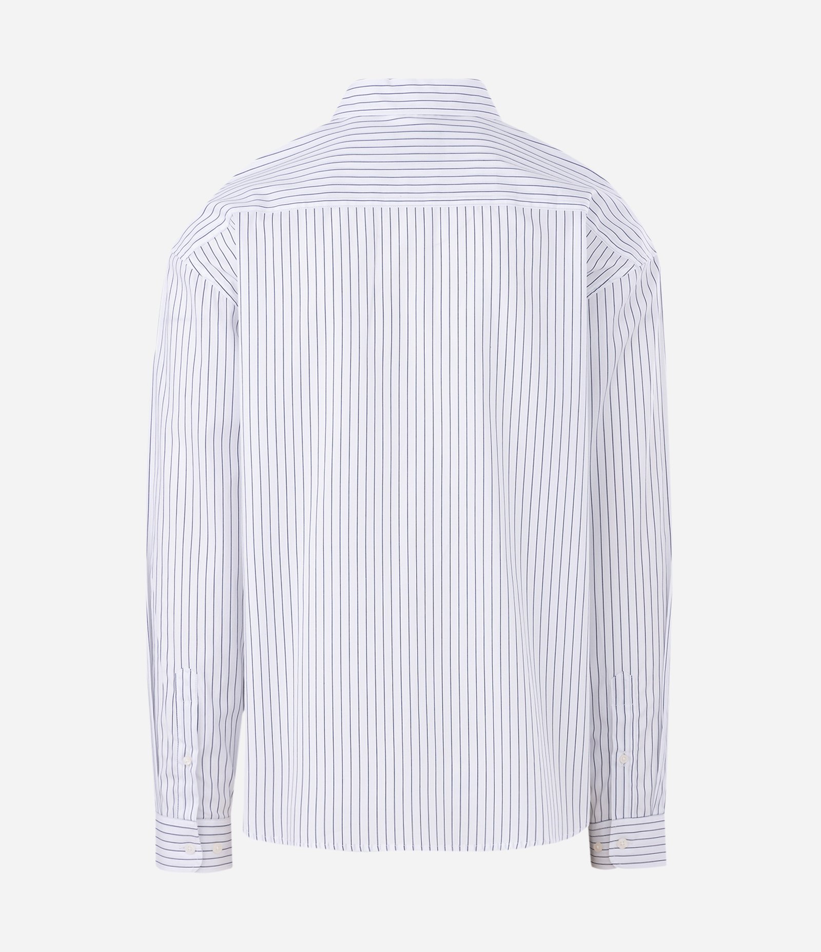 Camisa Manga Longa em Algodão Listrada com Lettering Anarchy Branco 6
