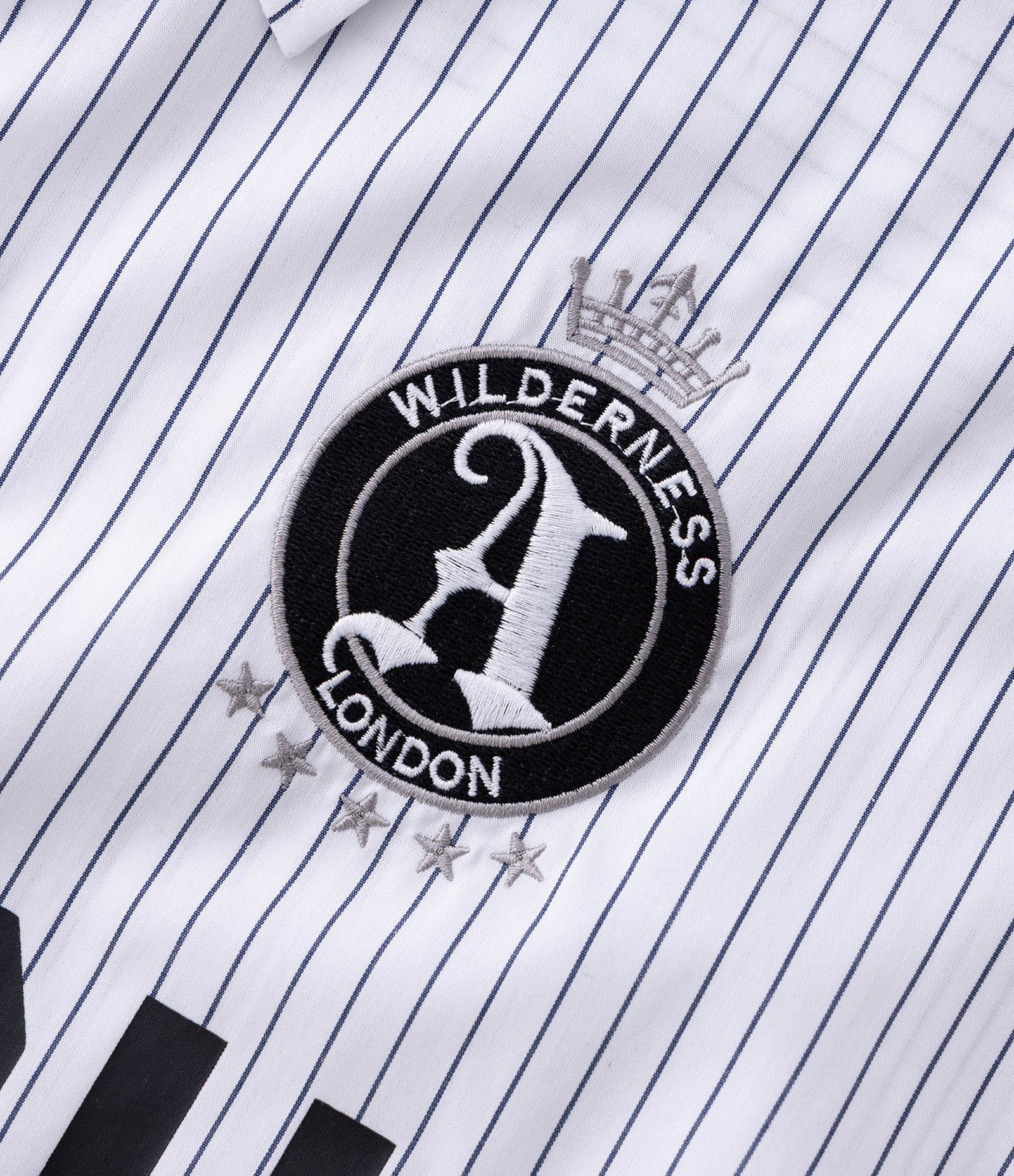 Camisa Manga Longa em Algodão Listrada com Lettering Anarchy Branco 9