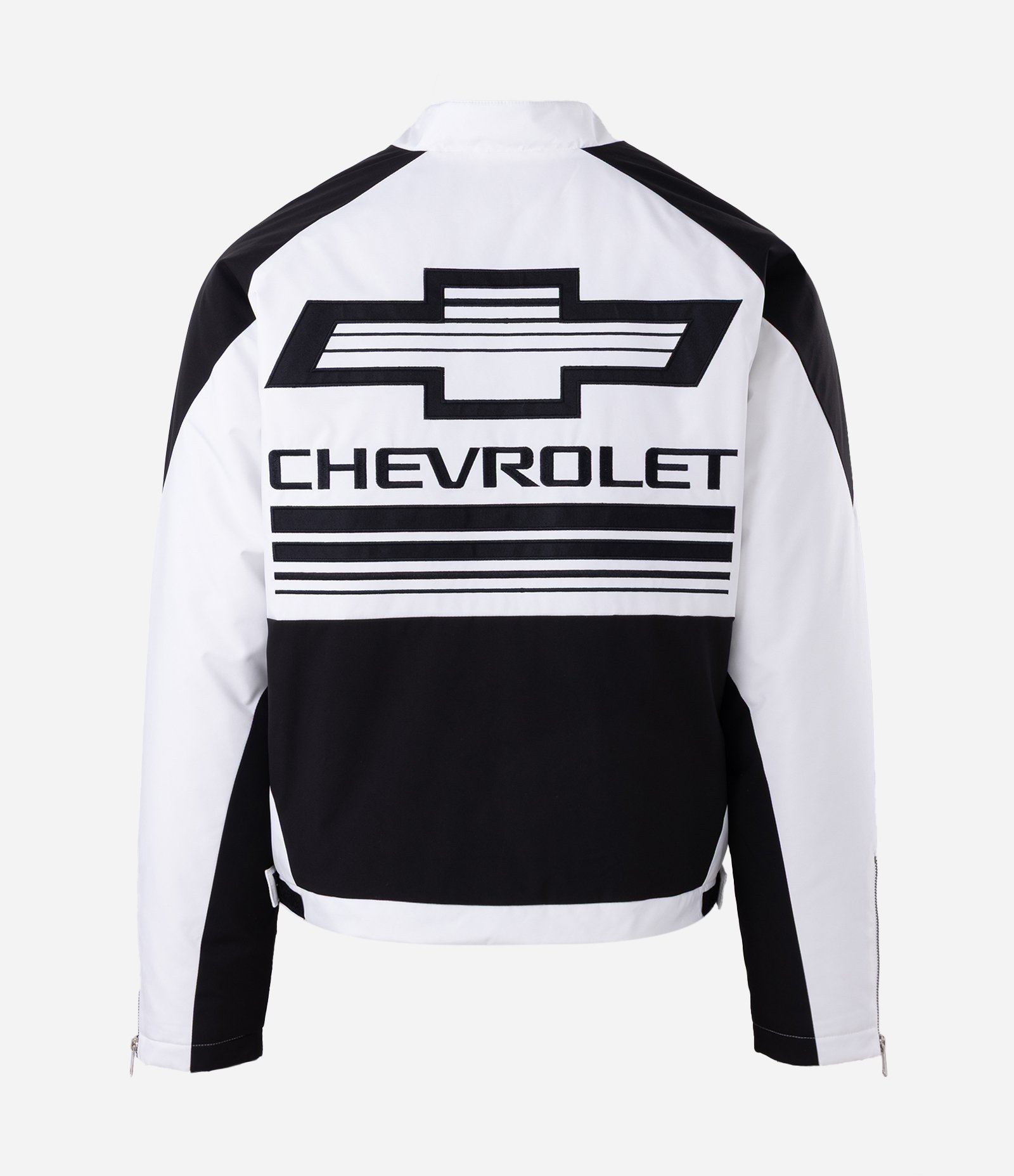 Jaqueta Bomber em Microfibra com Estampa Chevrolet Branco 6