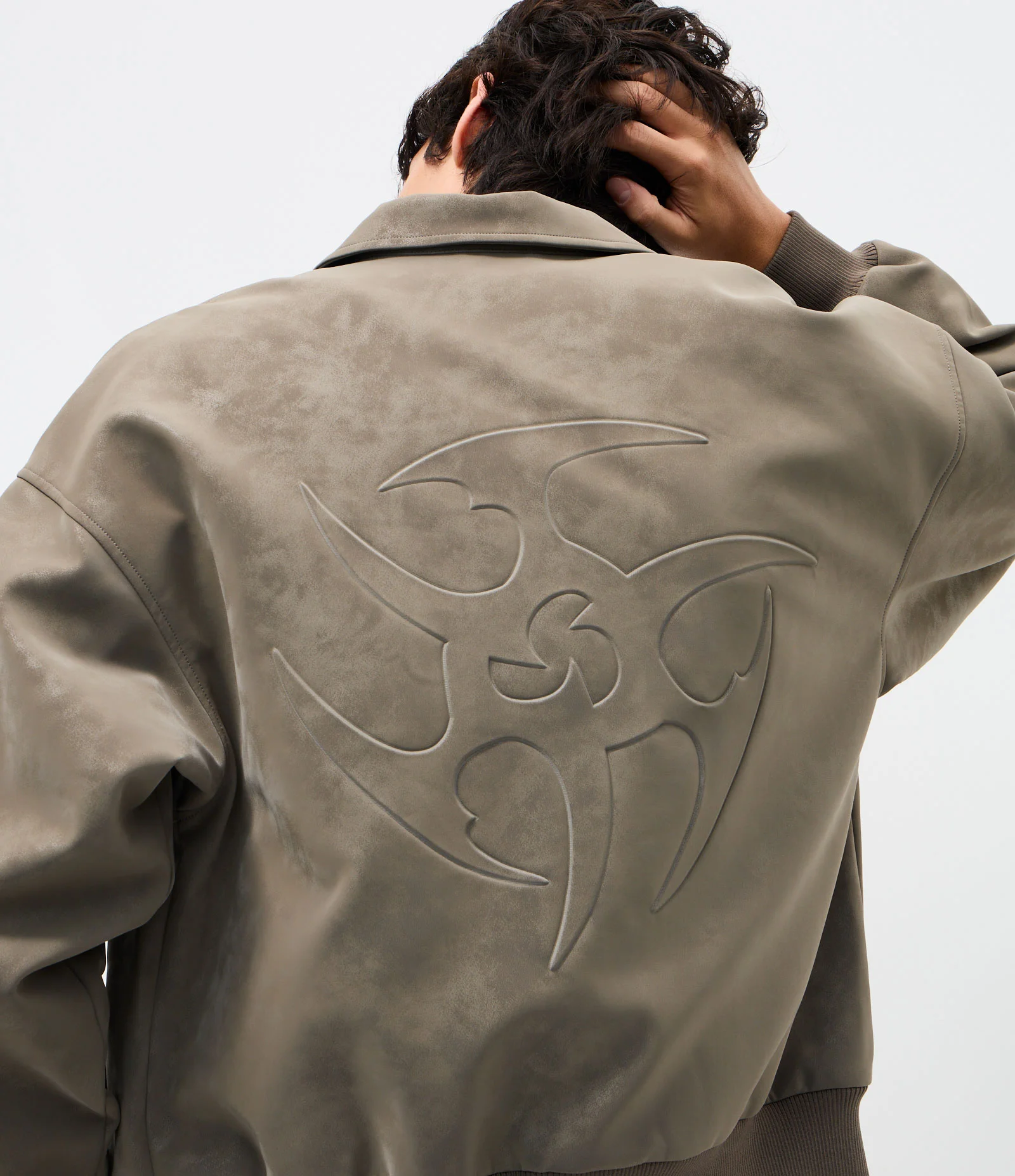 Jaqueta PU Liso com Lettering Nevermore Verde 1