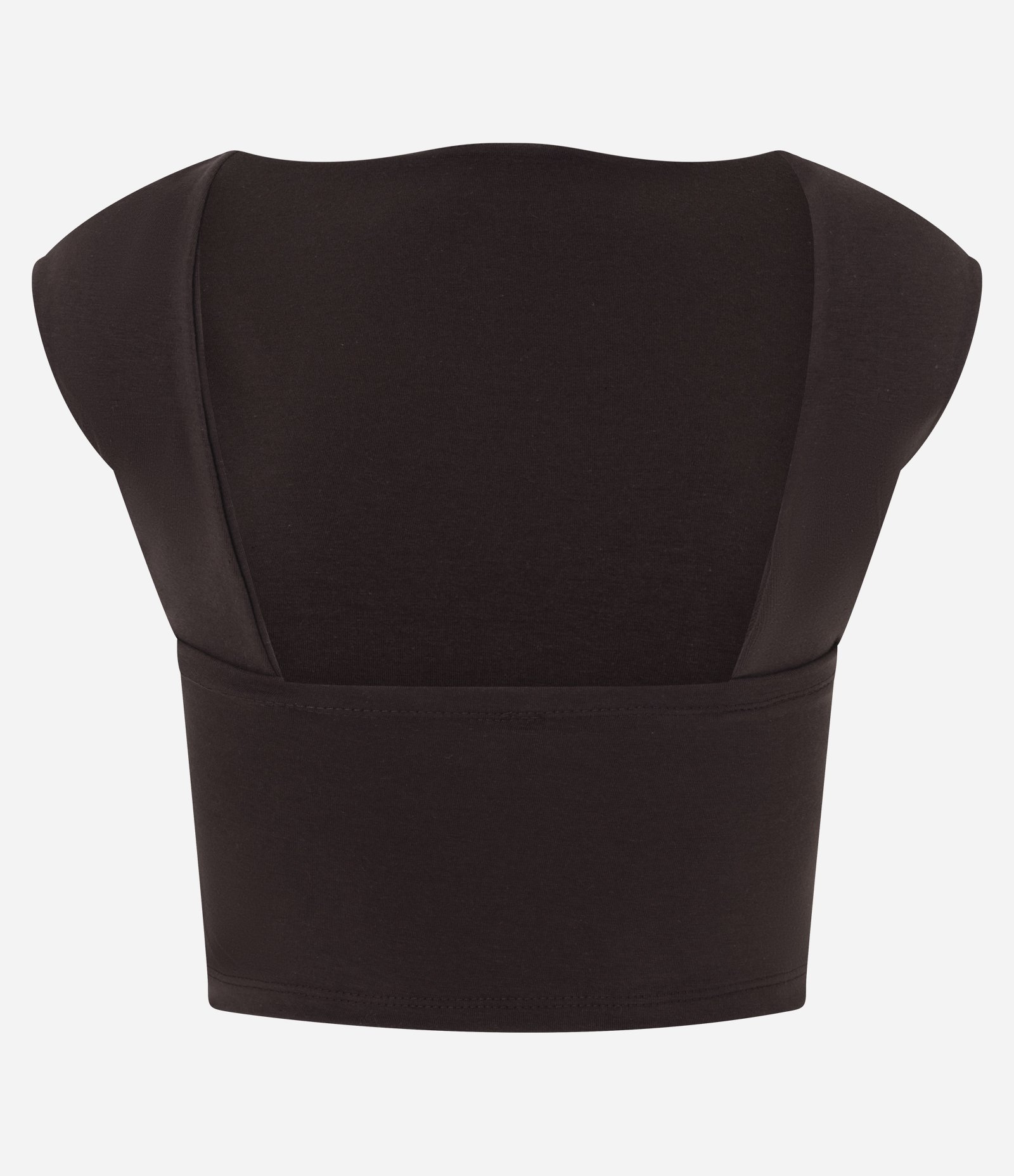 Blusa  em Cotton com Decote Aberto nas Costas Marrom 2