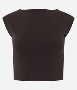 Blusa  em Cotton com Decote Aberto nas Costas