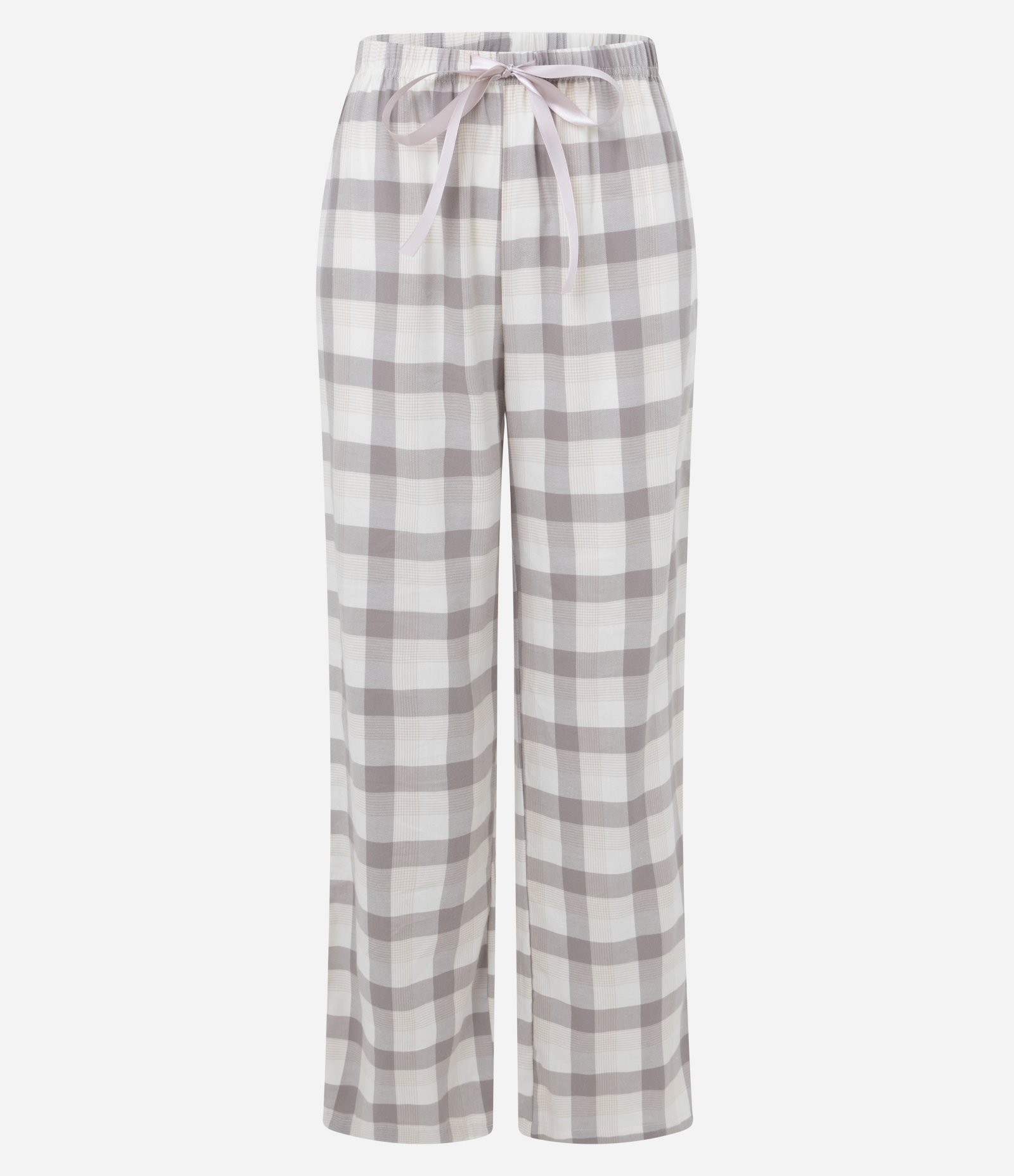 Calça de Pijama em Flanela com Estampa Xadrez Cinza 5