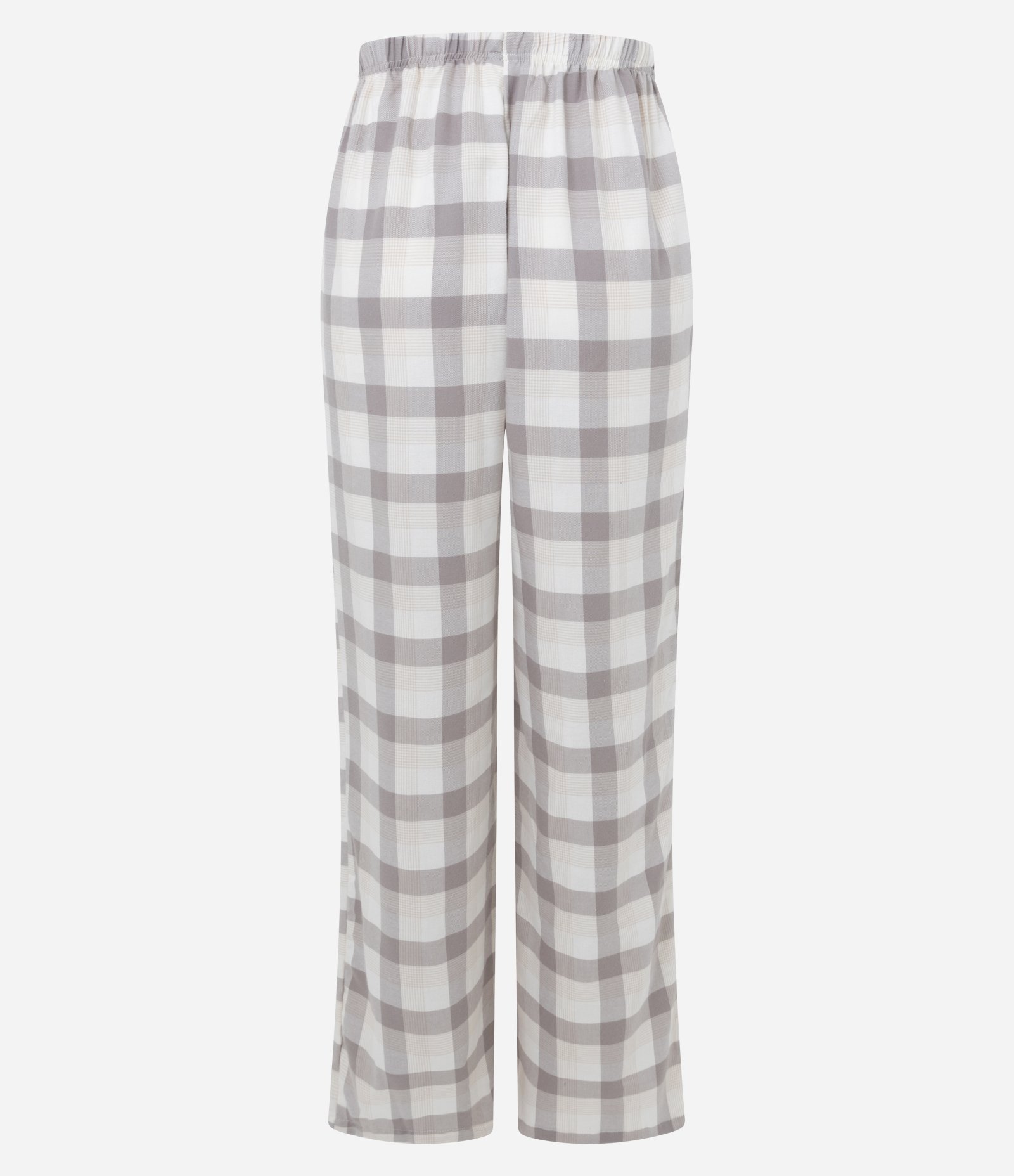 Calça de Pijama em Flanela com Estampa Xadrez Cinza 6