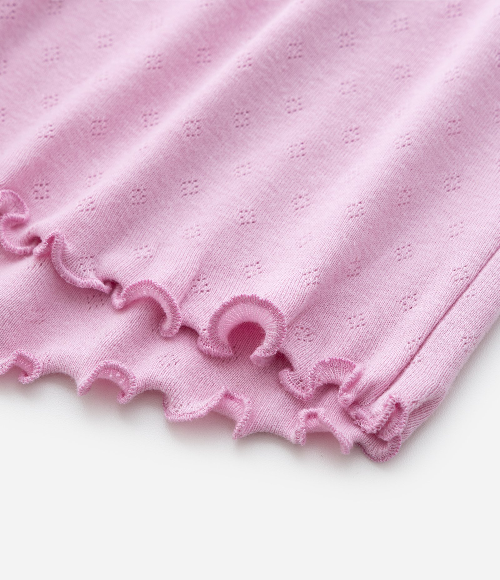 Pijama Infantil em Pointelle com Blusa Alcinha e short – Tam 5 a 16 Anos Lilás 9