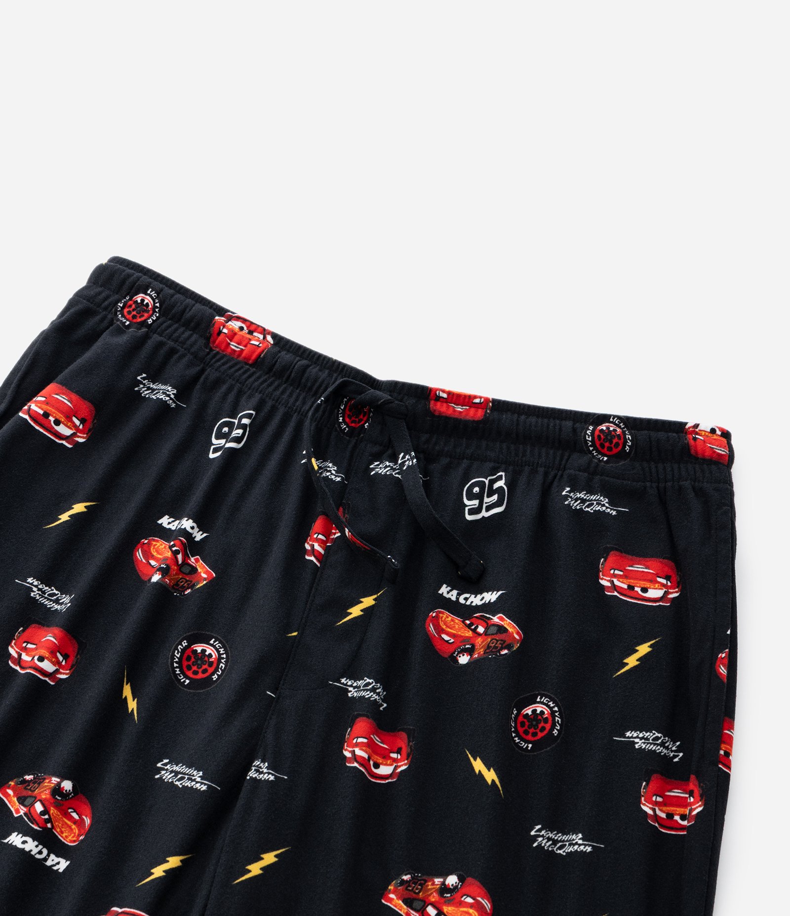 Calça de Pijama em Plush com Estampa Carros Preto 10