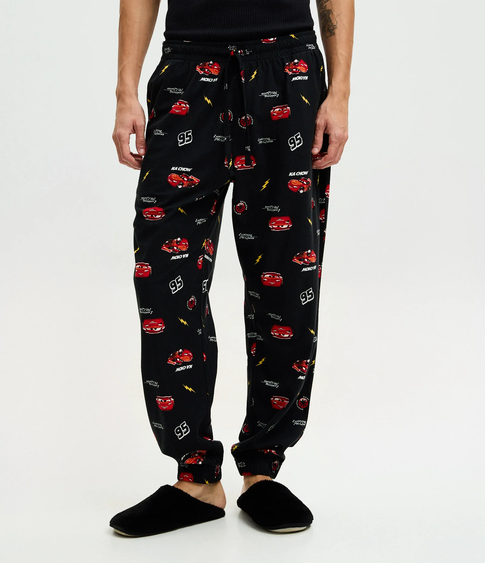 Calça de Pijama em Plush com Estampa Carros Preto 2