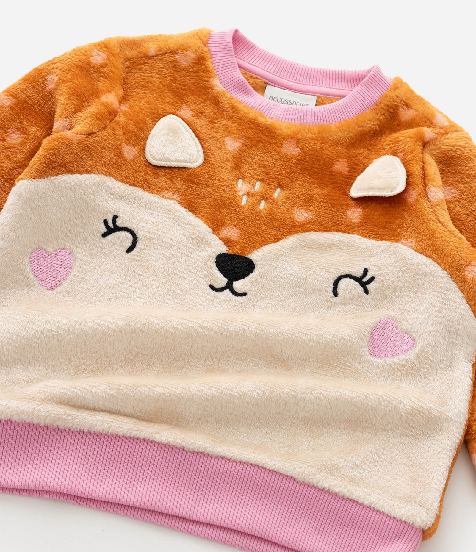Pijama Infantil com Estampa de Raposa e Orelhas 3D – Tam 2 a 4 Anos Caramelo 10