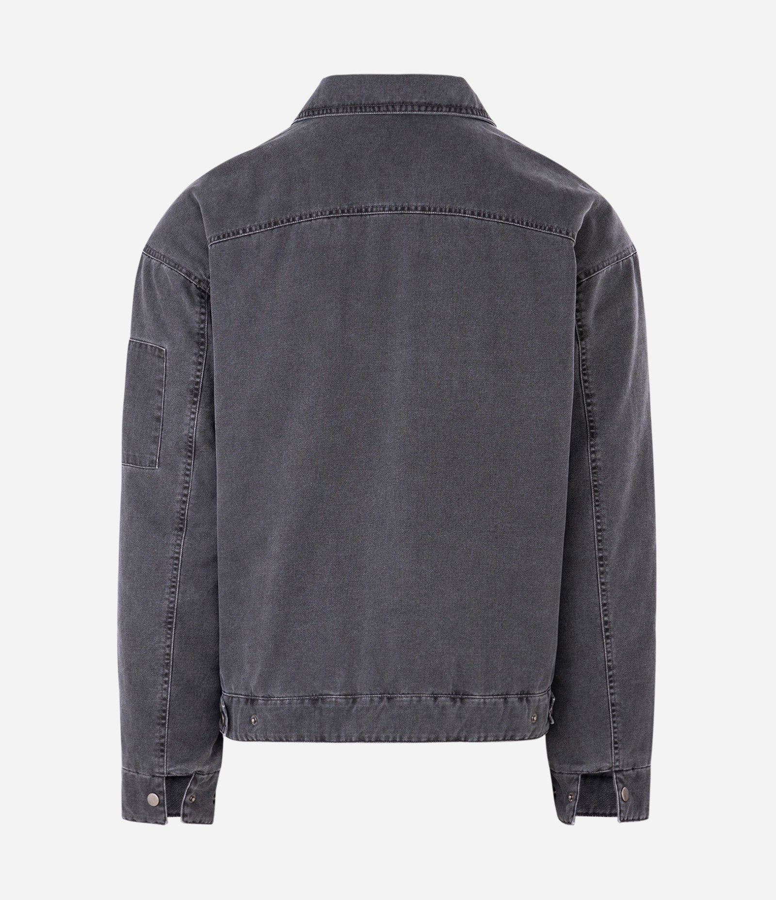 Jaqueta Jeans com Lettering Cinza 2