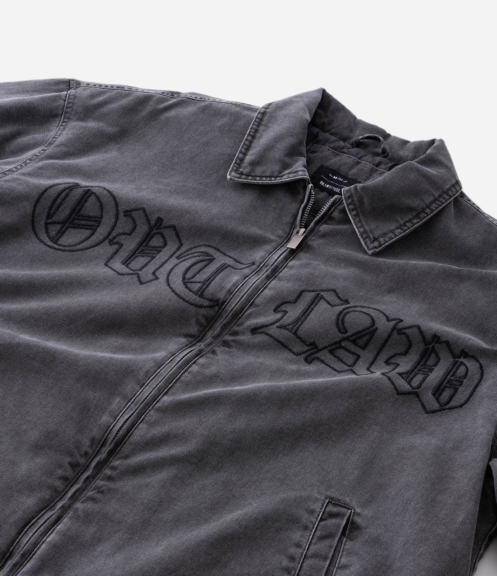 Jaqueta Jeans com Lettering Cinza 8