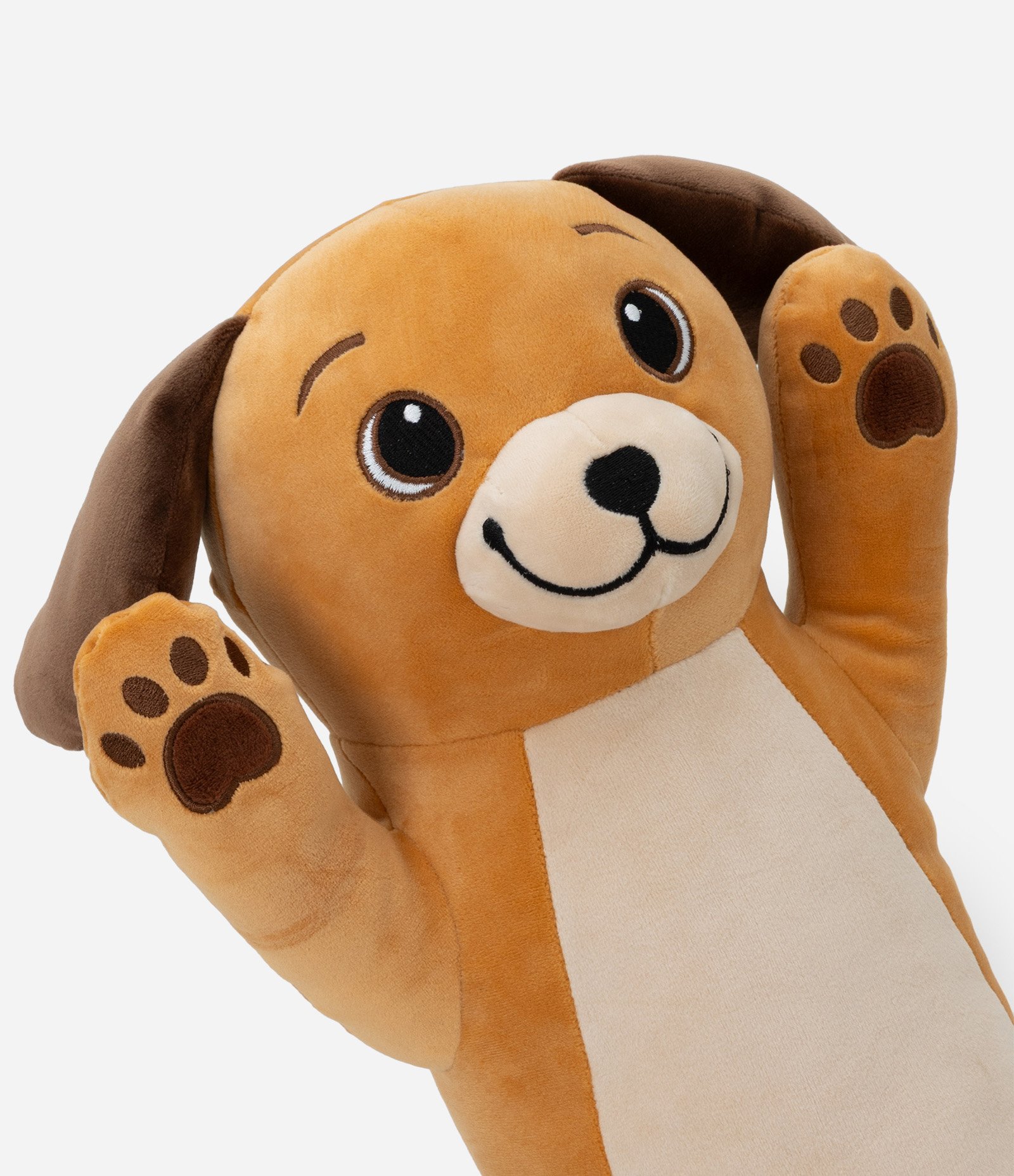 Almofada de Rolo com Formato de Cachorro Viralata Marrom 2