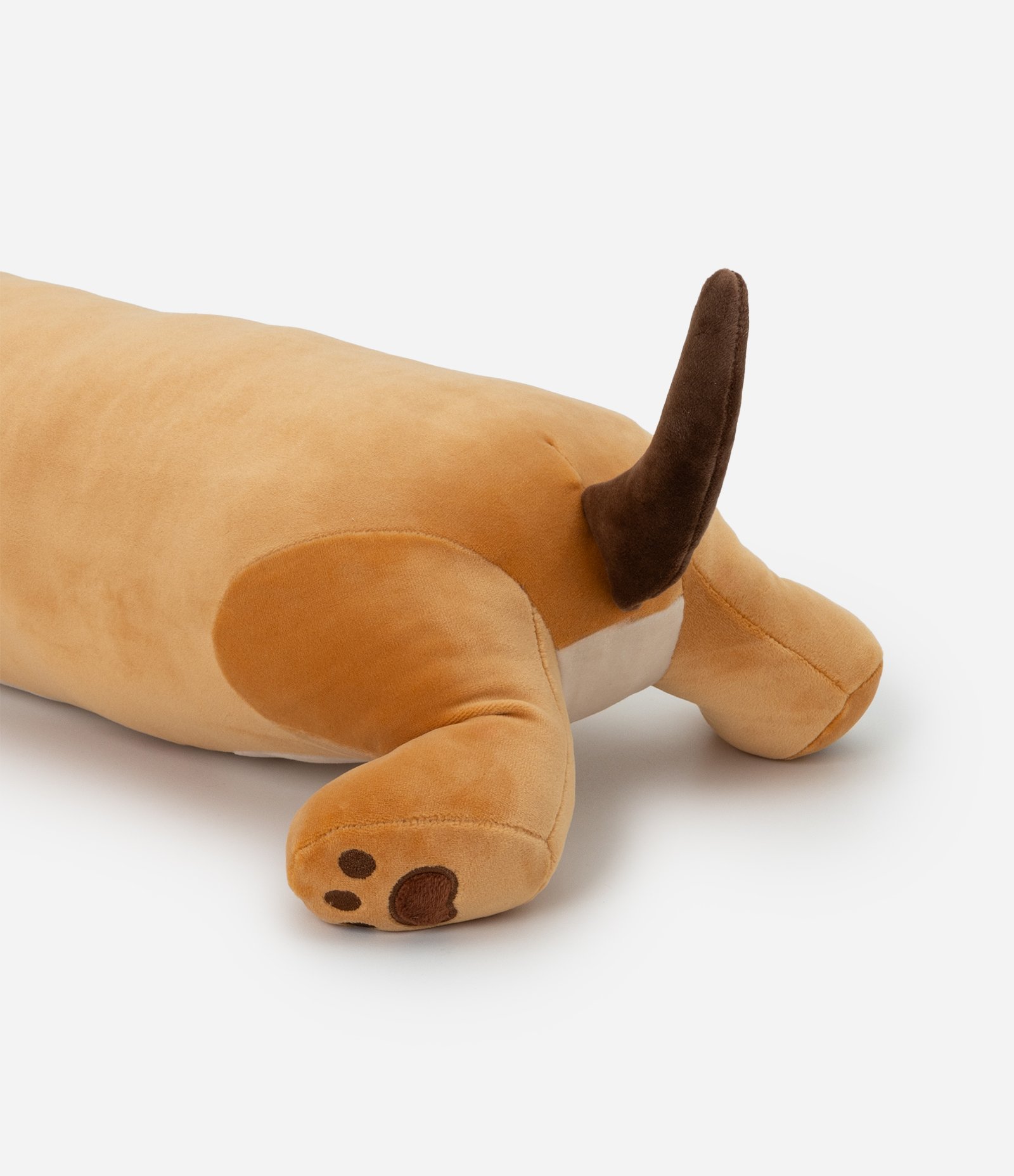 Almofada de Rolo com Formato de Cachorro Viralata Marrom 3