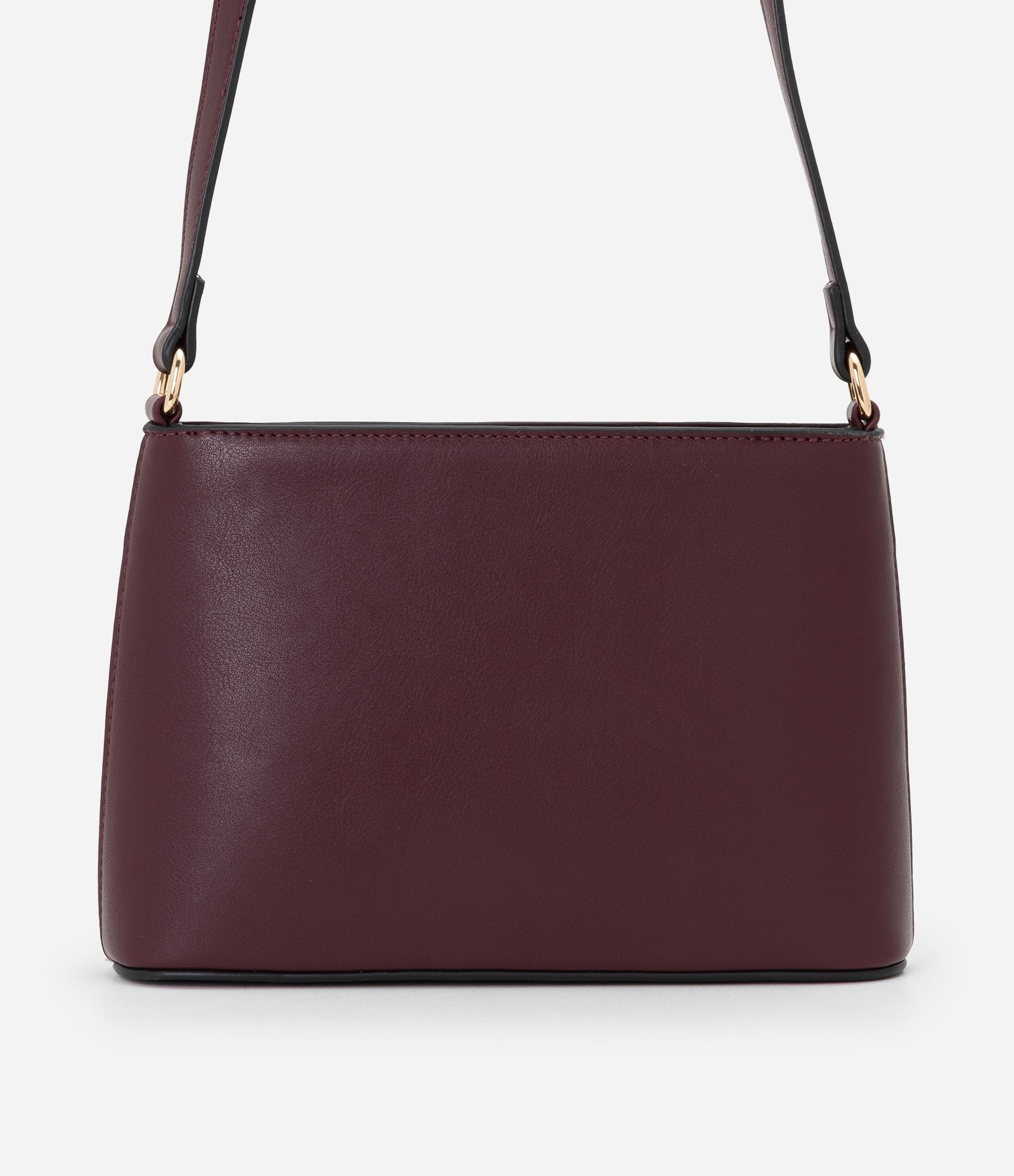 Bolsa Pequena Transversal com Alça Longa Vinho 3