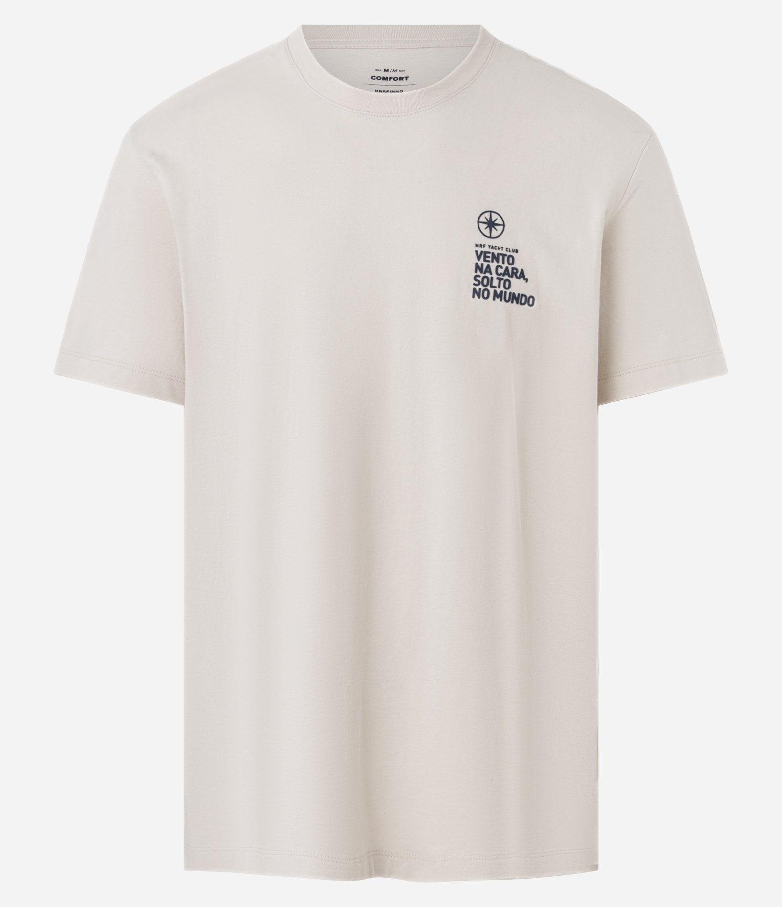 Camiseta Comfort em Algodão com Estampa Lettering na Frente Cinza Claro 5