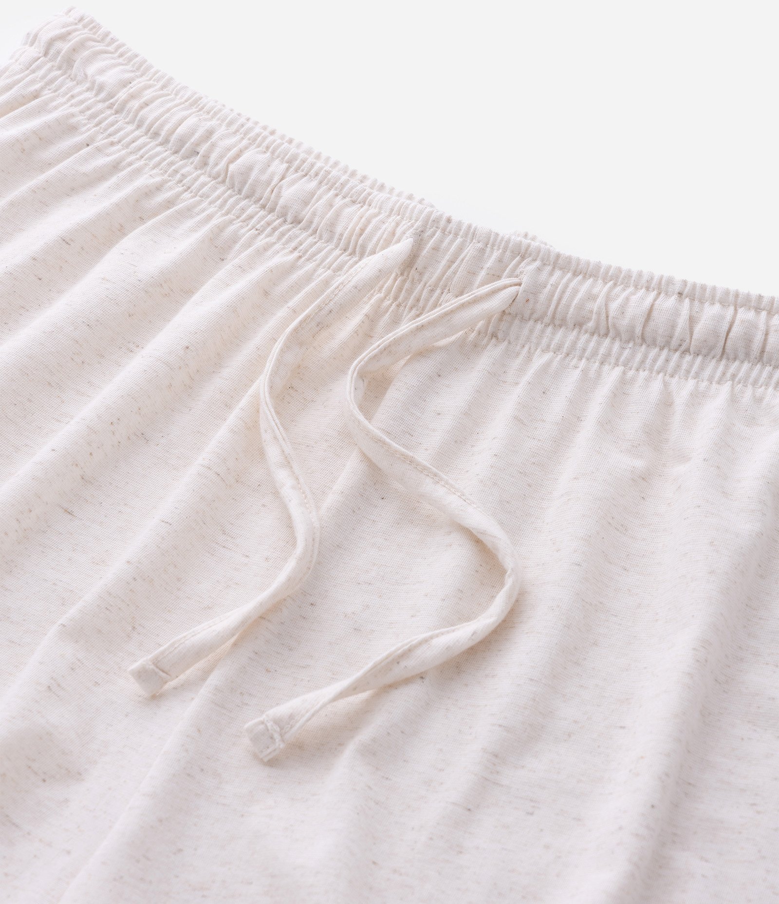 Pijama Curto em Algodão com Linho Branco 7