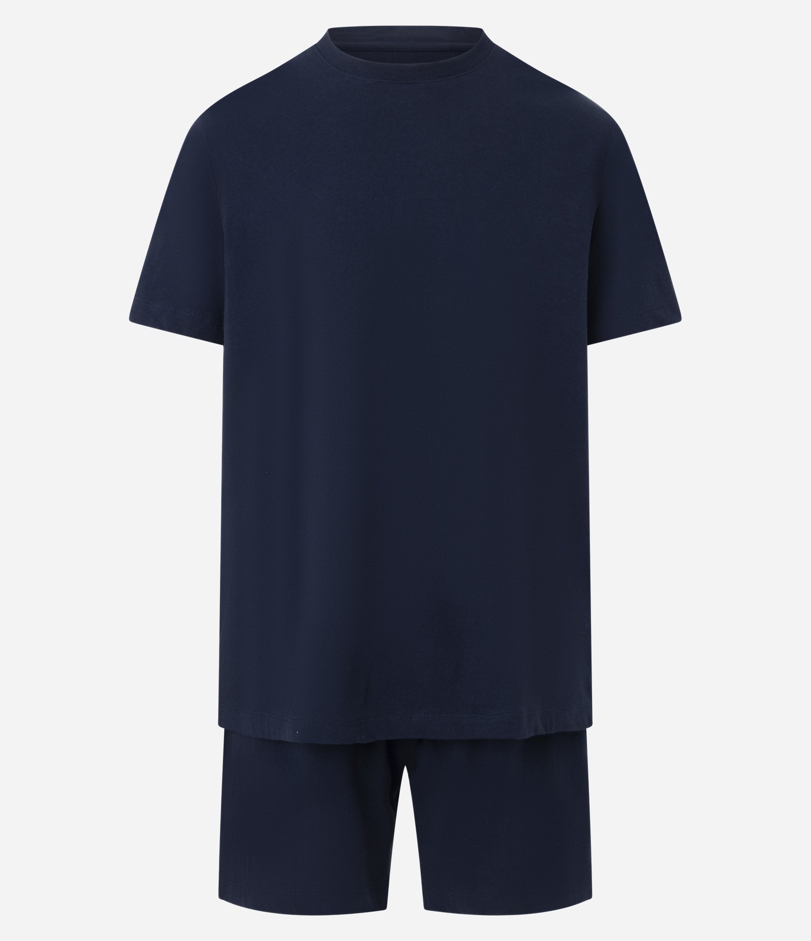 Pijama Curto em Algodão com Linho Azul 1